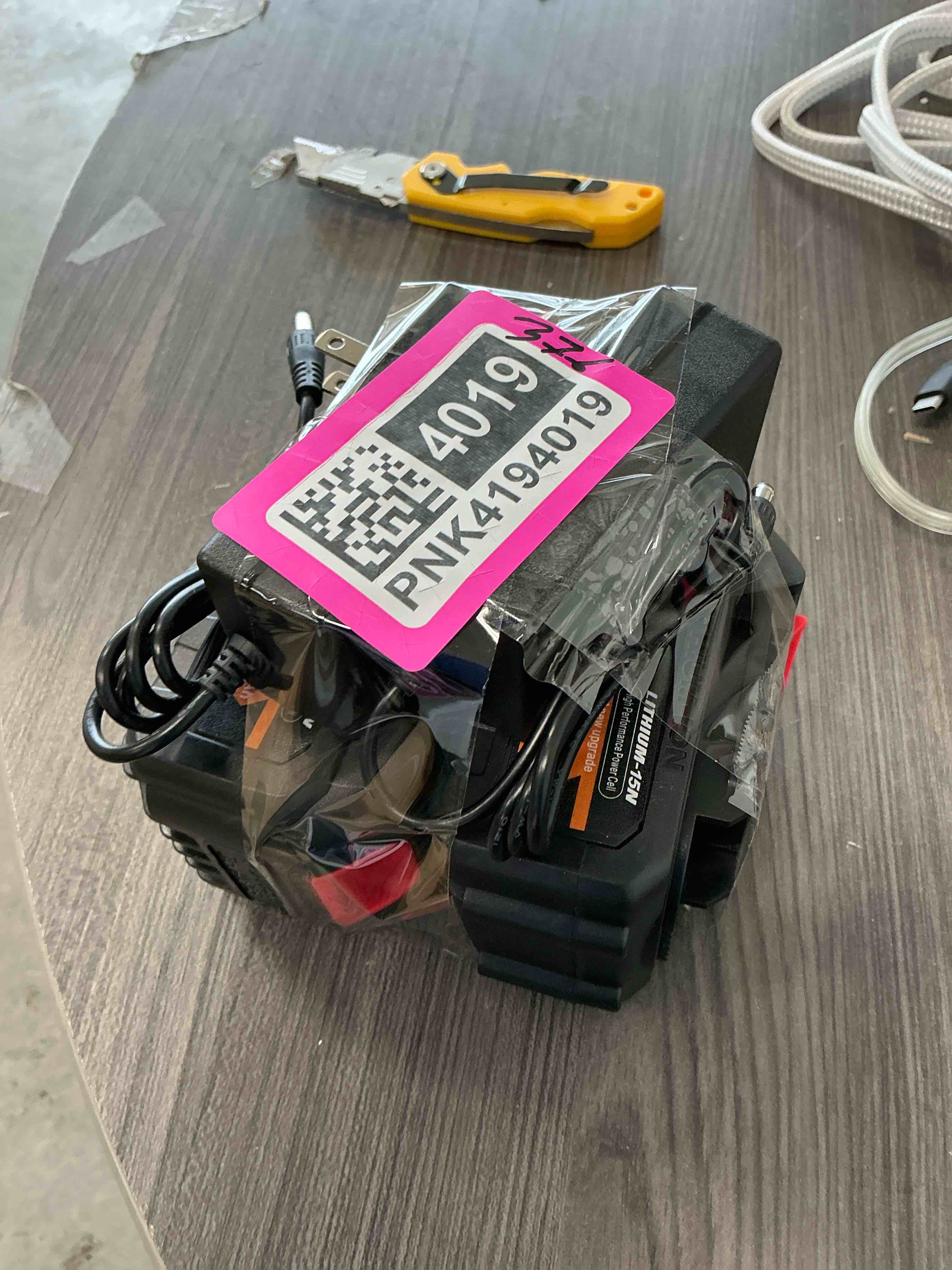 Condition photo showing Good Condition for  Batterys for  Giant Chainsaw  42V Battery Powered Brushless Chainsaw 1350W  ( Batterys and Chargers Only )