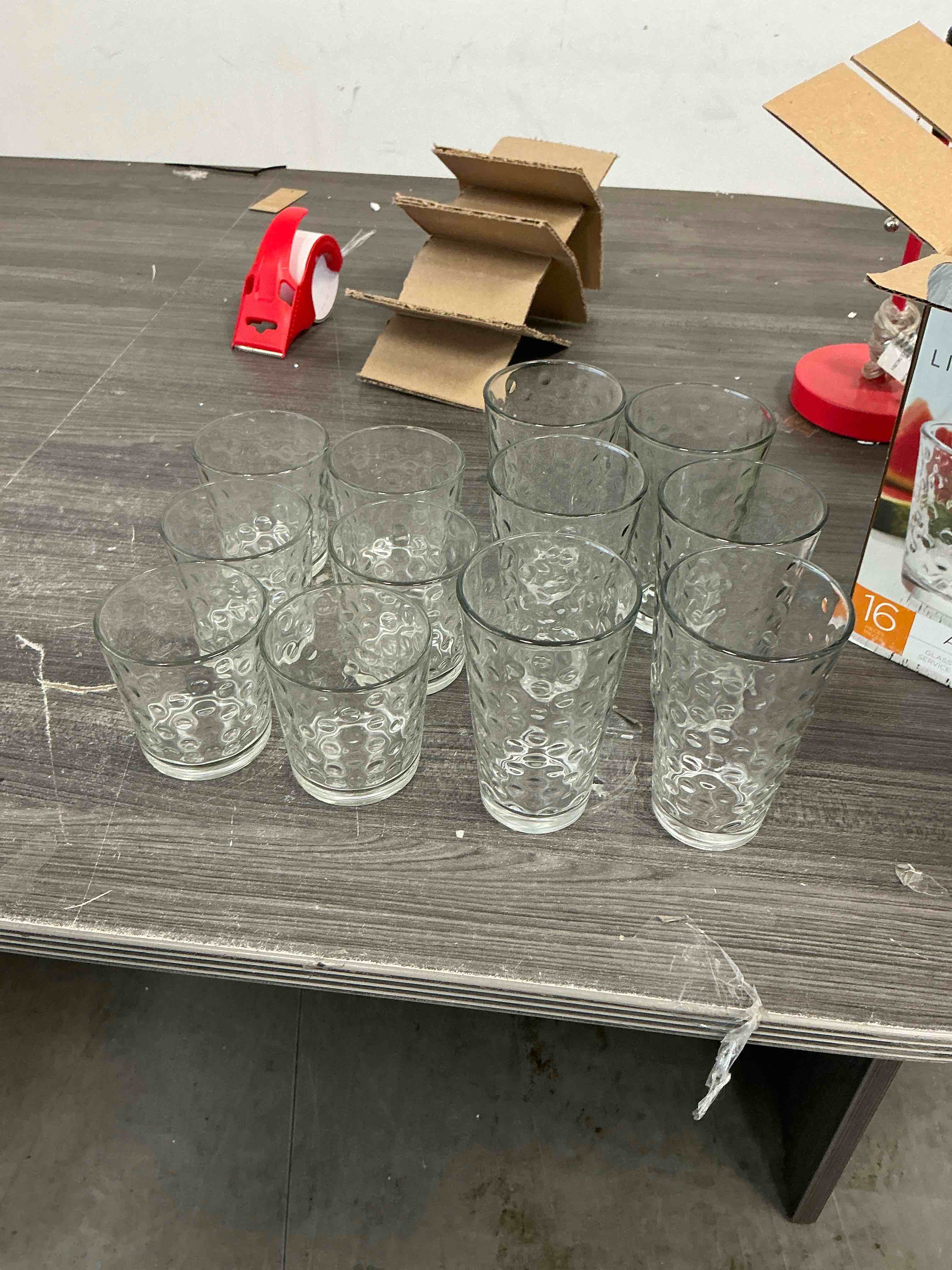 Condition photo showing Good Condition for Libbey Awa Glass Drinkware Set (eight- 13oz , eight- 13)  6 - 13 oz  , 6 -16 oz