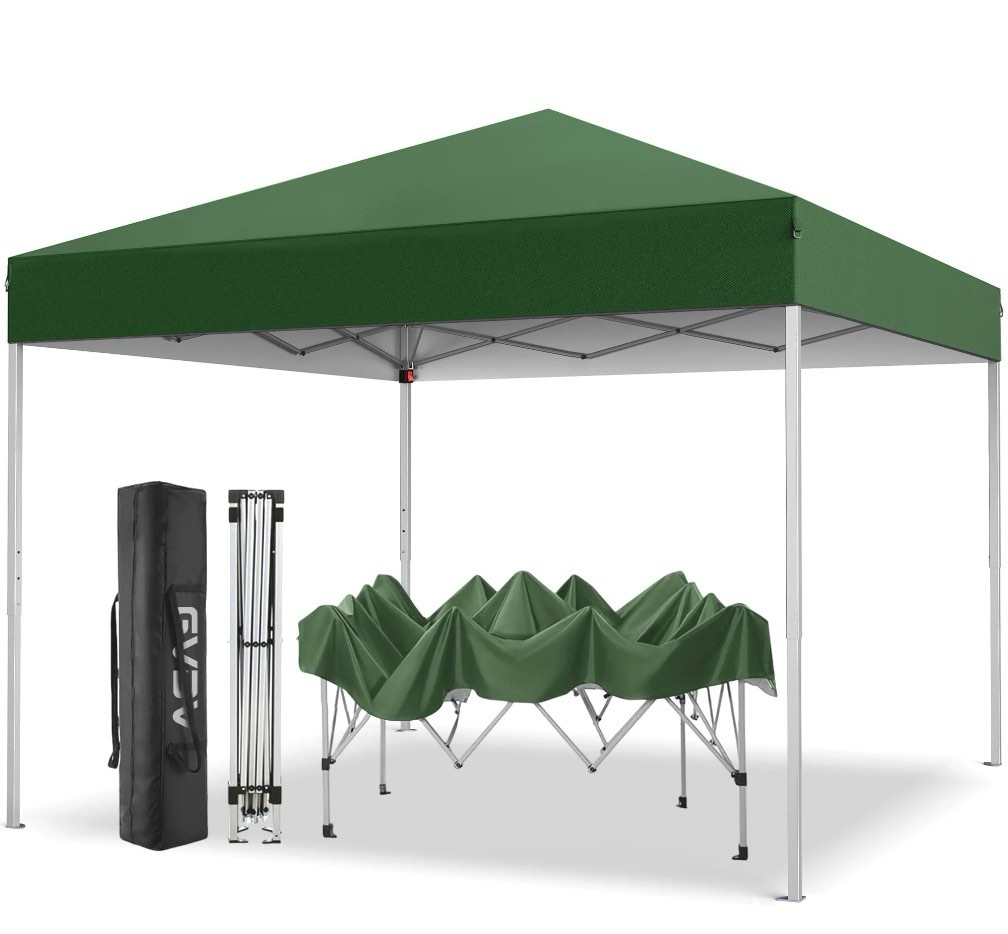 Condition photo showing New/Like New for GVDV Canopy Tent, 10x10 ft Easy Pop up Outdoor Canopy Tent, Portable Straight Leg Gazebo Instant Canopy