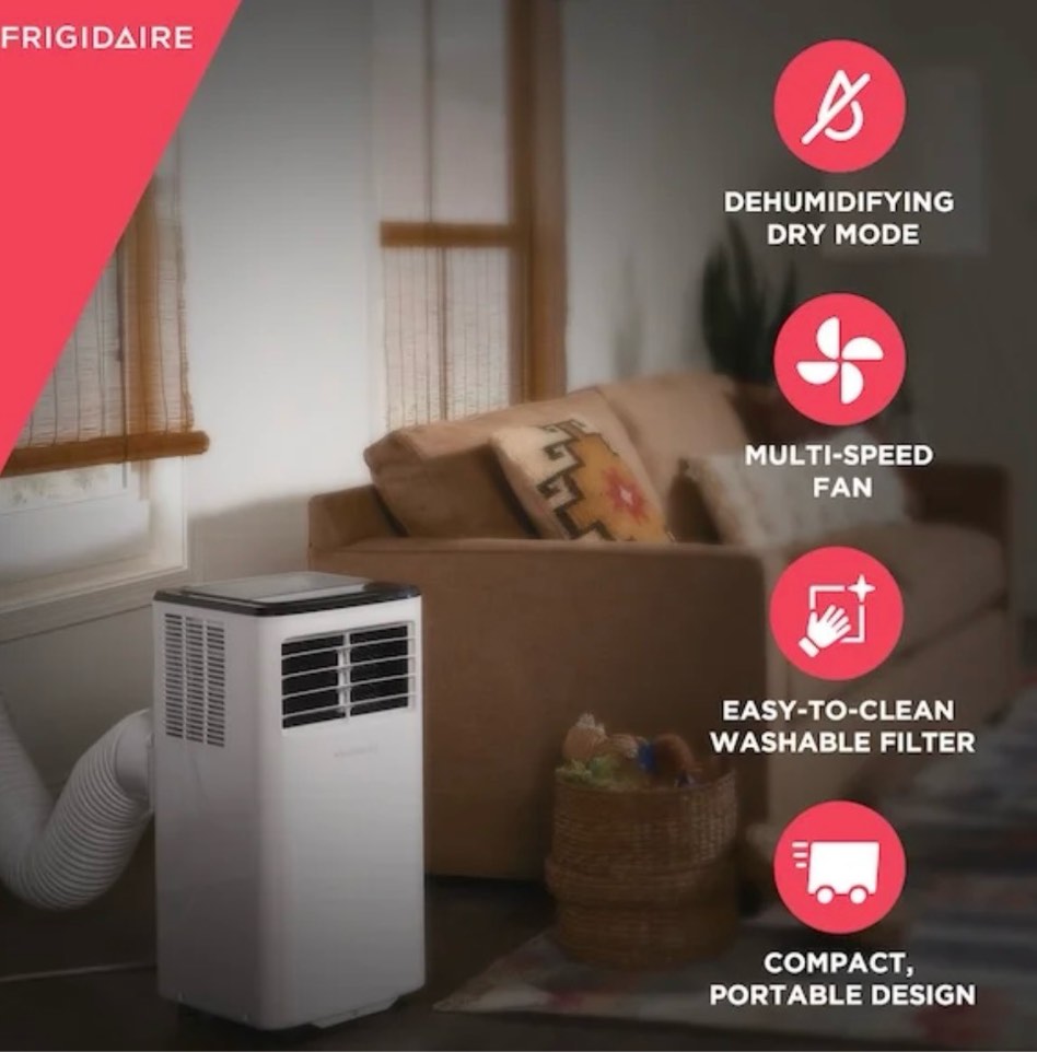 Condition photo showing Good Condition for Frigidaire 8 000 BTU Portable Air Conditioner with Dehumidifier Mode Room for Rooms up to 350-Sq. Ft.