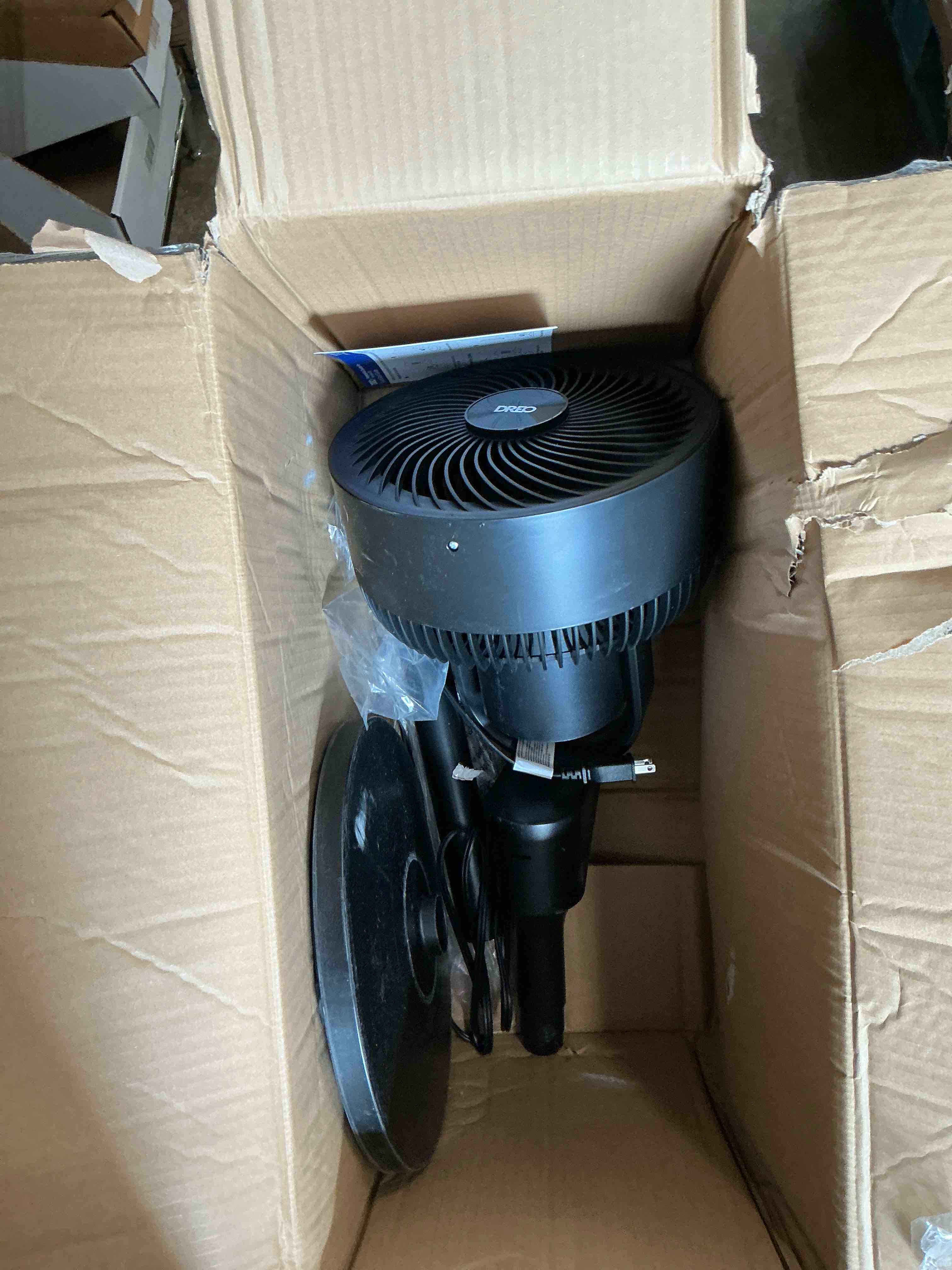 Condition photo showing Good Condition for Dreo Pedestal Fan for Home, 2-in-1 Oscillating Fans for Table or Floor, 80ft Floor Fan for Room, 3 Speeds, 25dB, AC Motor,80° Horizontal + 90° Manual Vertical Oscillating Standing Fan, Aroma Pad