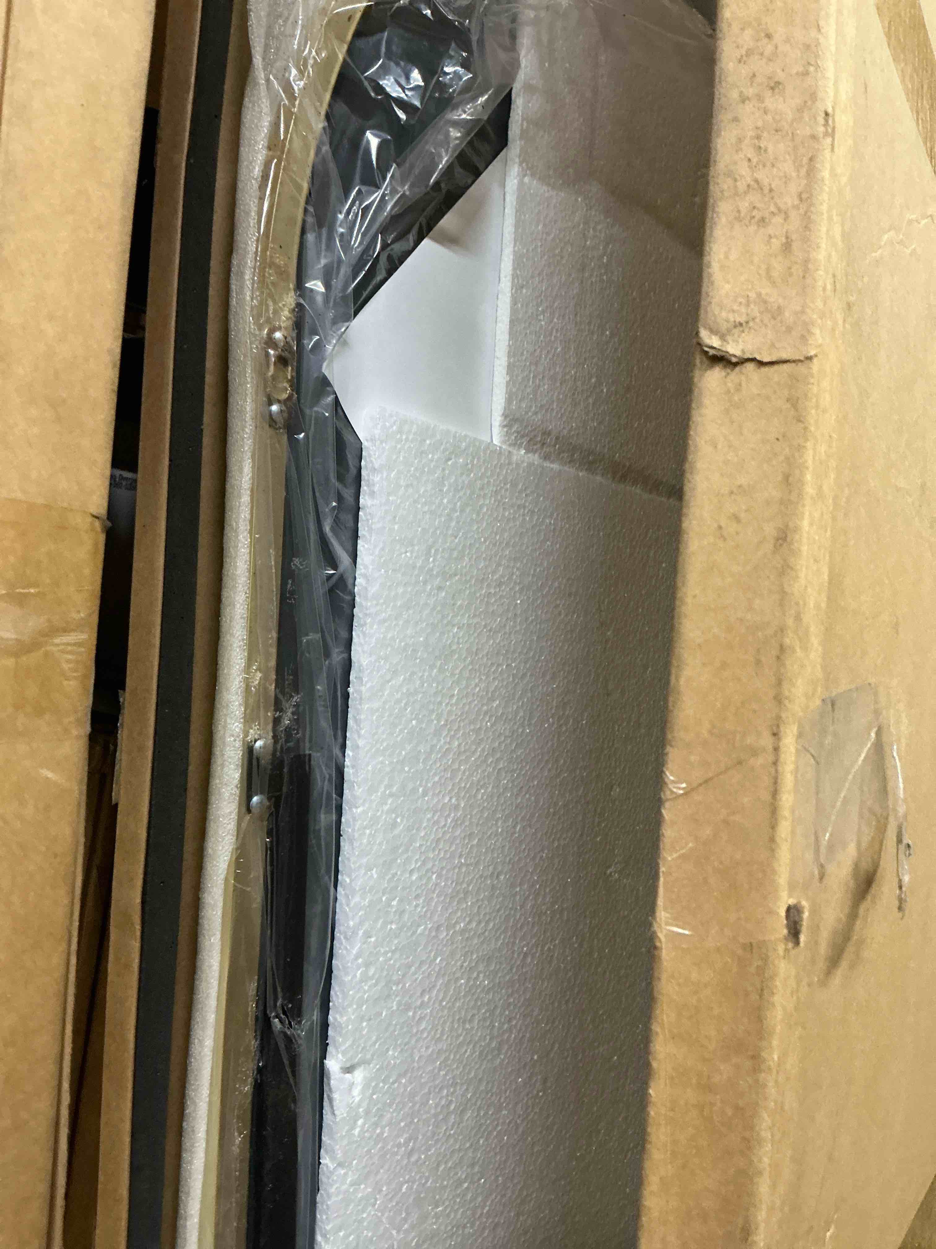 Condition photo showing New/Like New for BEAUTYPEAK 77"x39" Arch Full Length Mirror Oversized Floor Mirrors for Standing Leaning, Gold