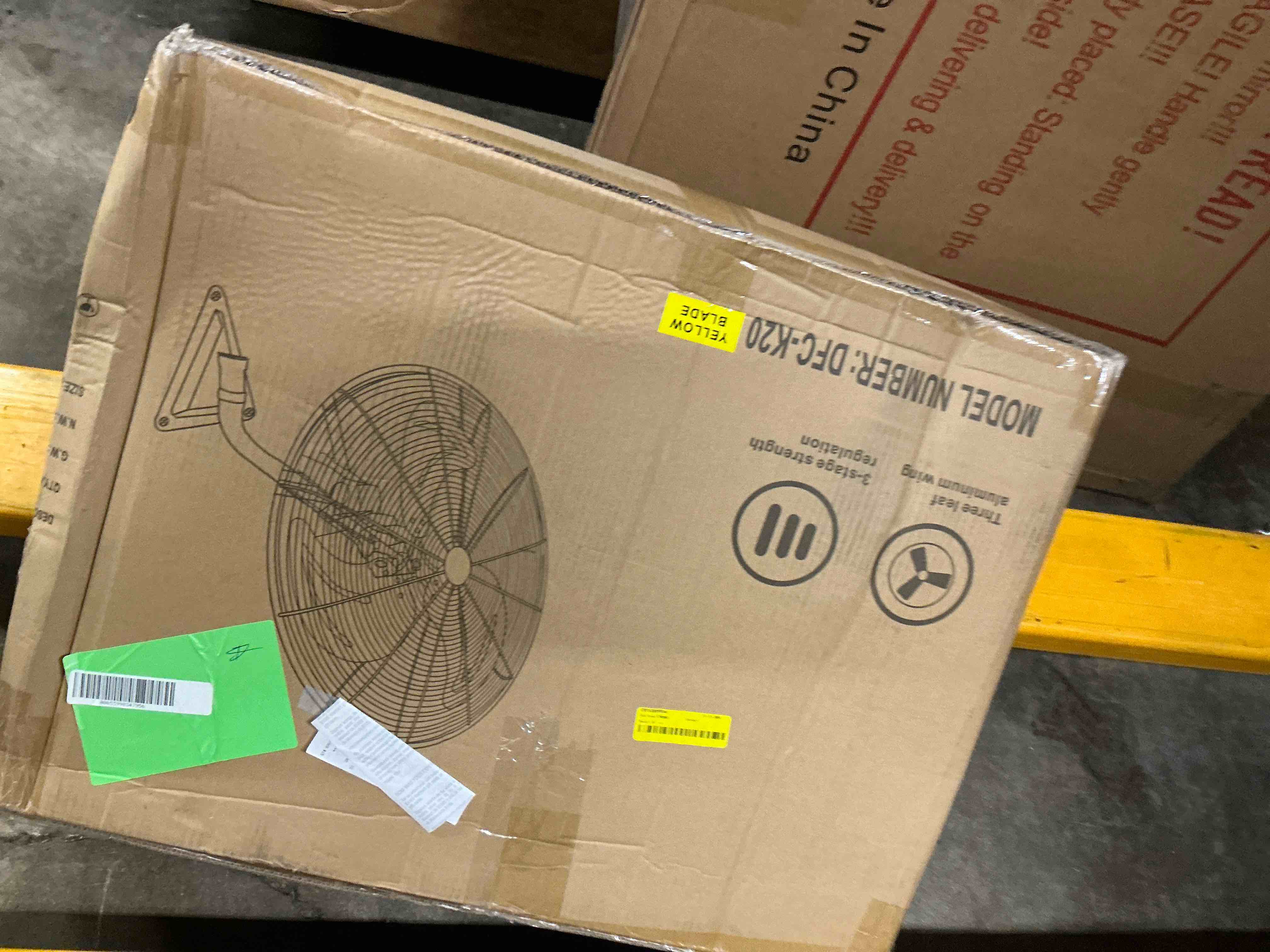 Condition photo showing New/Like New for 22 Inch Wall Mount Fan 3-Speed Industrial Fan High Velocity Fan 7000 CFM Outdoor Wall Fan for Commercial Garage Residential Warehouse