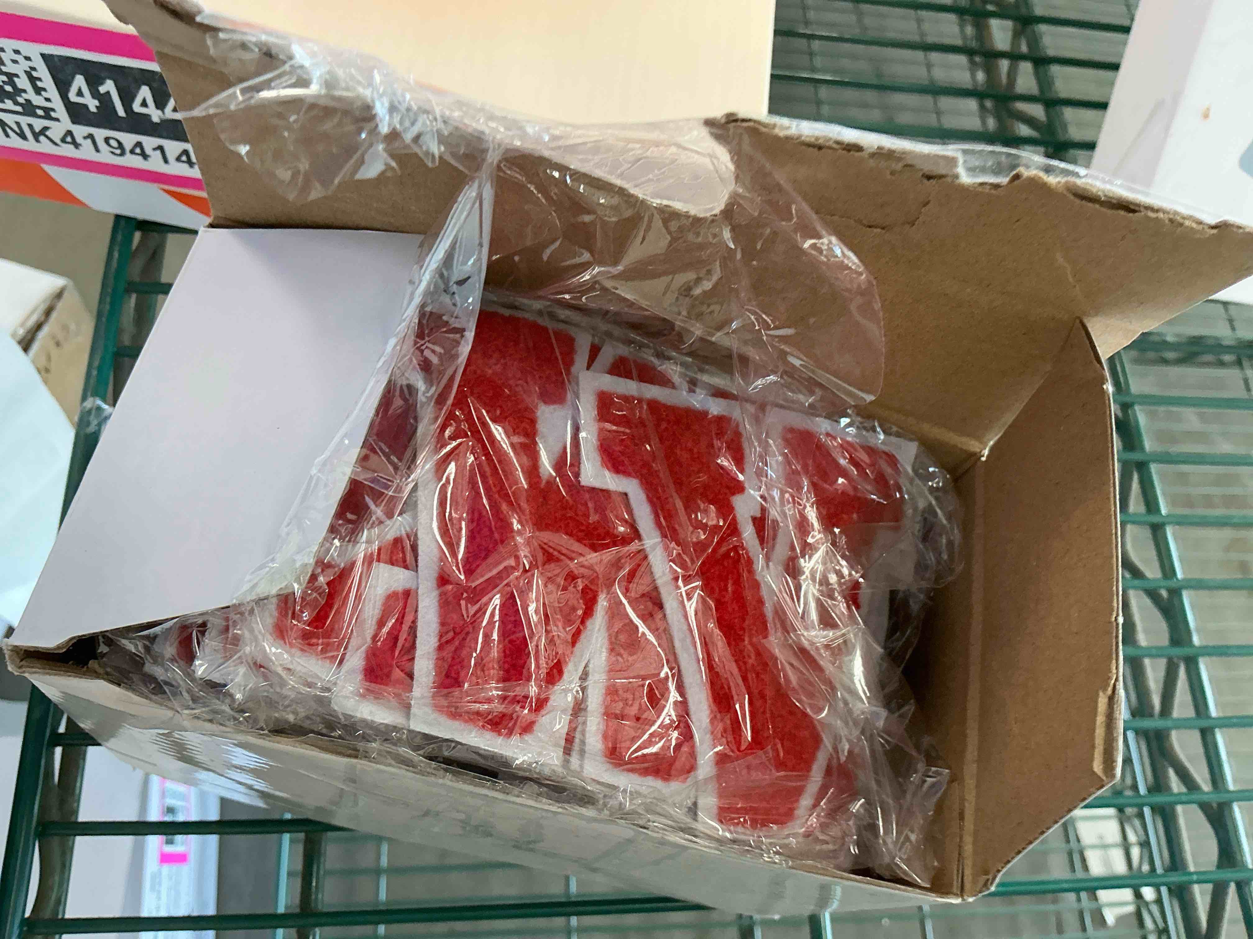 Condition photo showing New/Like New for Lyrow 72 Pieces Chenille Letters Patches Iron on 3. 2 H x 2. 2 W Letters and Numbers a to Z Alphabet, Numbers 0 to 9 Embroidery Applique Patch for Clothing Backpacks Hats DIY Supplies(Red)