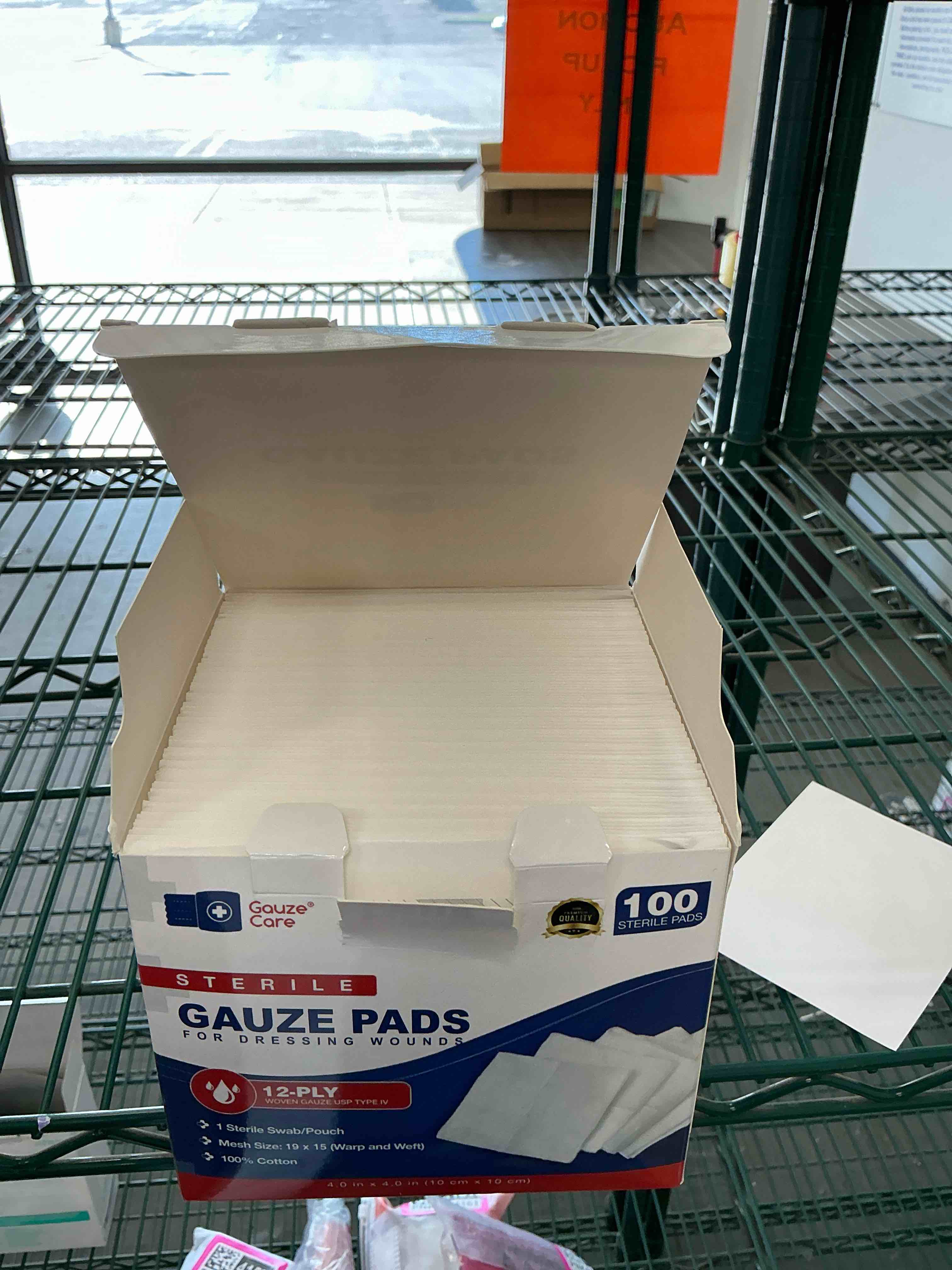 Condition photo showing New/Like New for 100pc Large Sterile Gauze Pads 4x4 Sterile for Wounds Bulk - 12ply Woven Gauze Sponges 4x4 Sterile - USP IV Breathable Mesh 4x4 Gauze Pads Sterile for Enhanced Absorption - First Aid Medical Woven Gauze Pads 100% Cotton Woven 4"x4" 100 Count