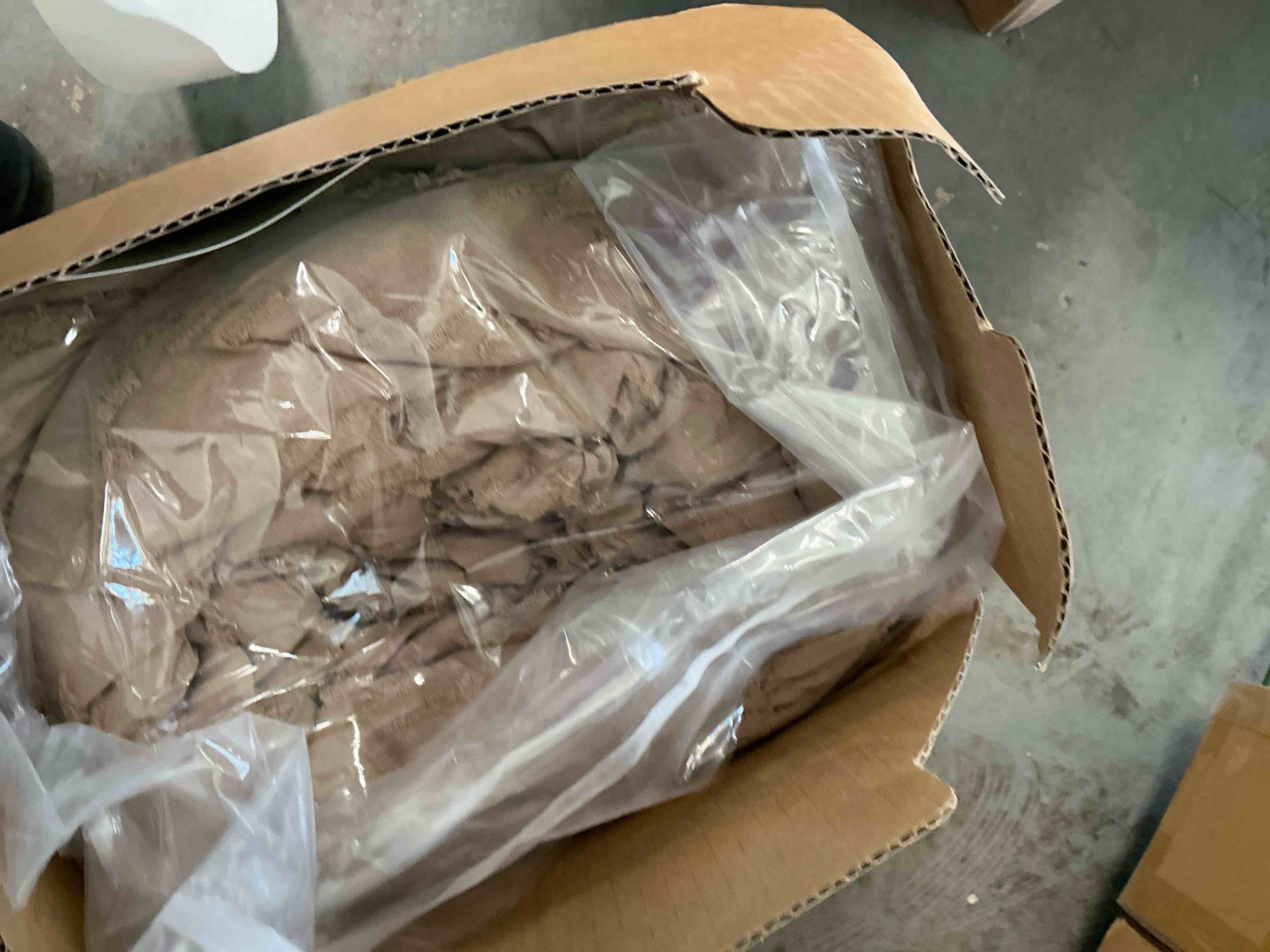 Condition photo showing New/Like New for Litanika Comforter Oversized King Size Set Taupe, 3 Pieces Chevron Tufted Solid Bedding Comforter Sets, Fluffy Bed Set Oversized King (120"x98") 13 - Taupe