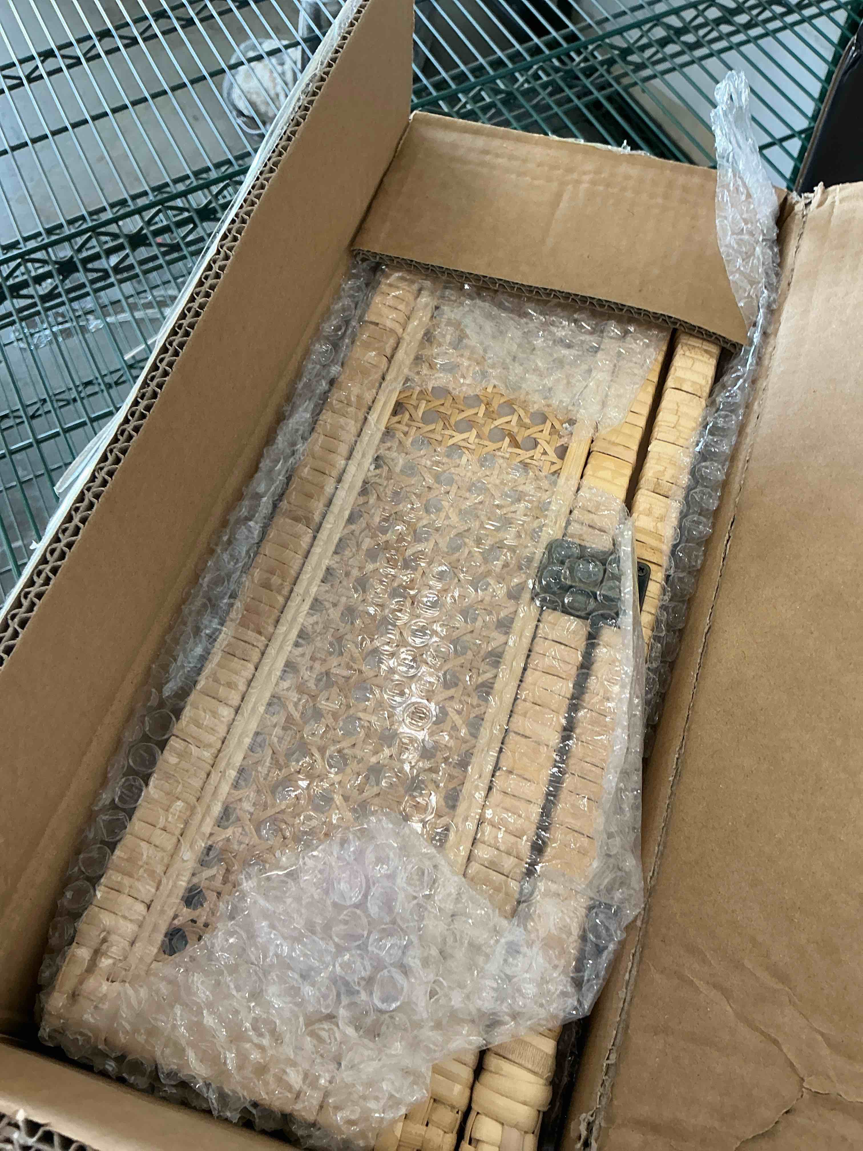 Condition photo showing New/Like New for Large Decorative Box Lid Display, Large Keepsake Memory Storage Box, Decorative Box Hinged Lid Woven Rattan Jewelry Box with Glass Boho Vintage Decor Craft Organizer. Rattan Yellow