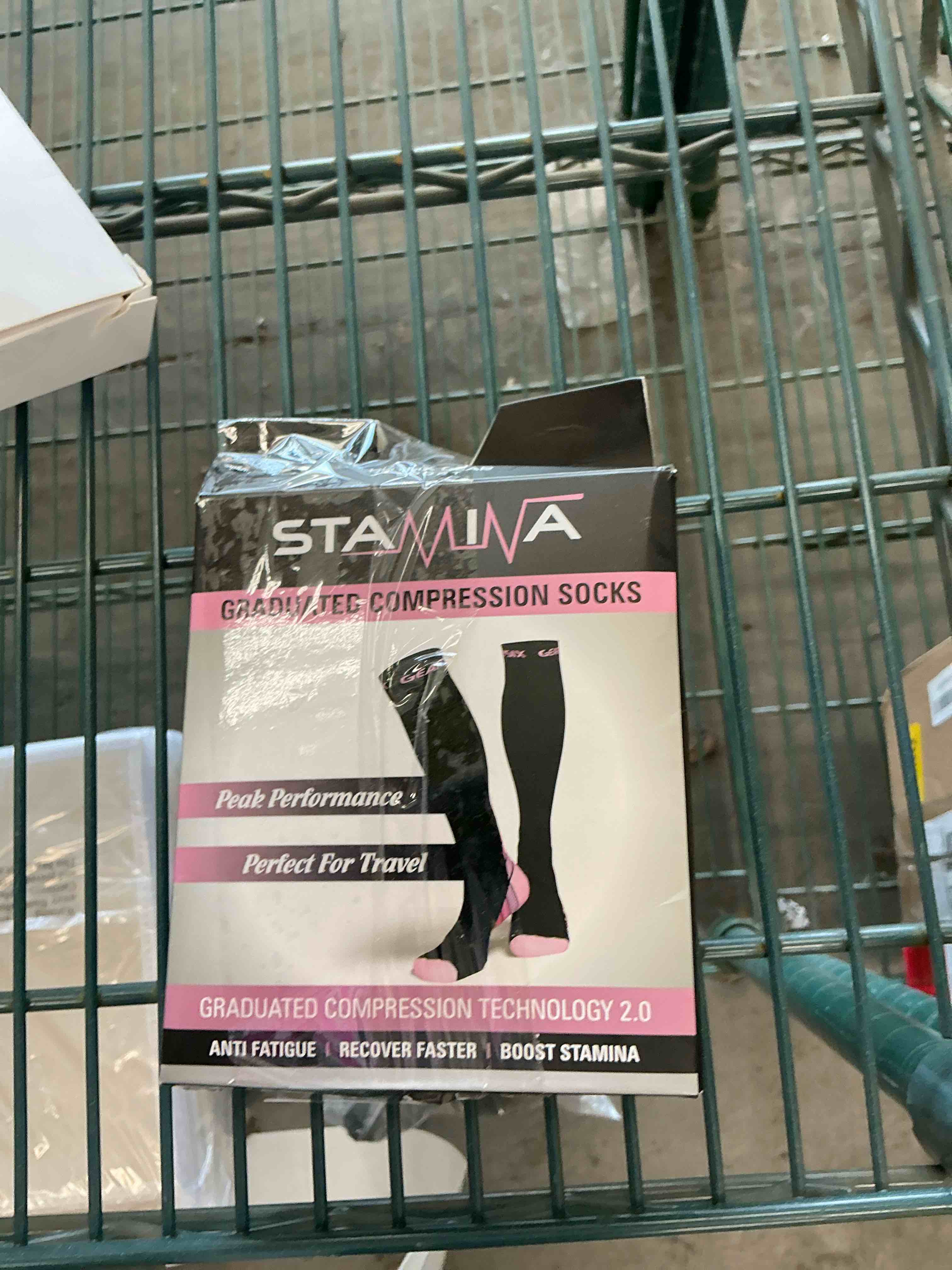 Condition photo showing Good Condition for Physix Gear Compression Socks 20-30 mmHg - Men & Women - Running, Nurses, Shin Splints, Flight, Travel Black/Pink L/XL