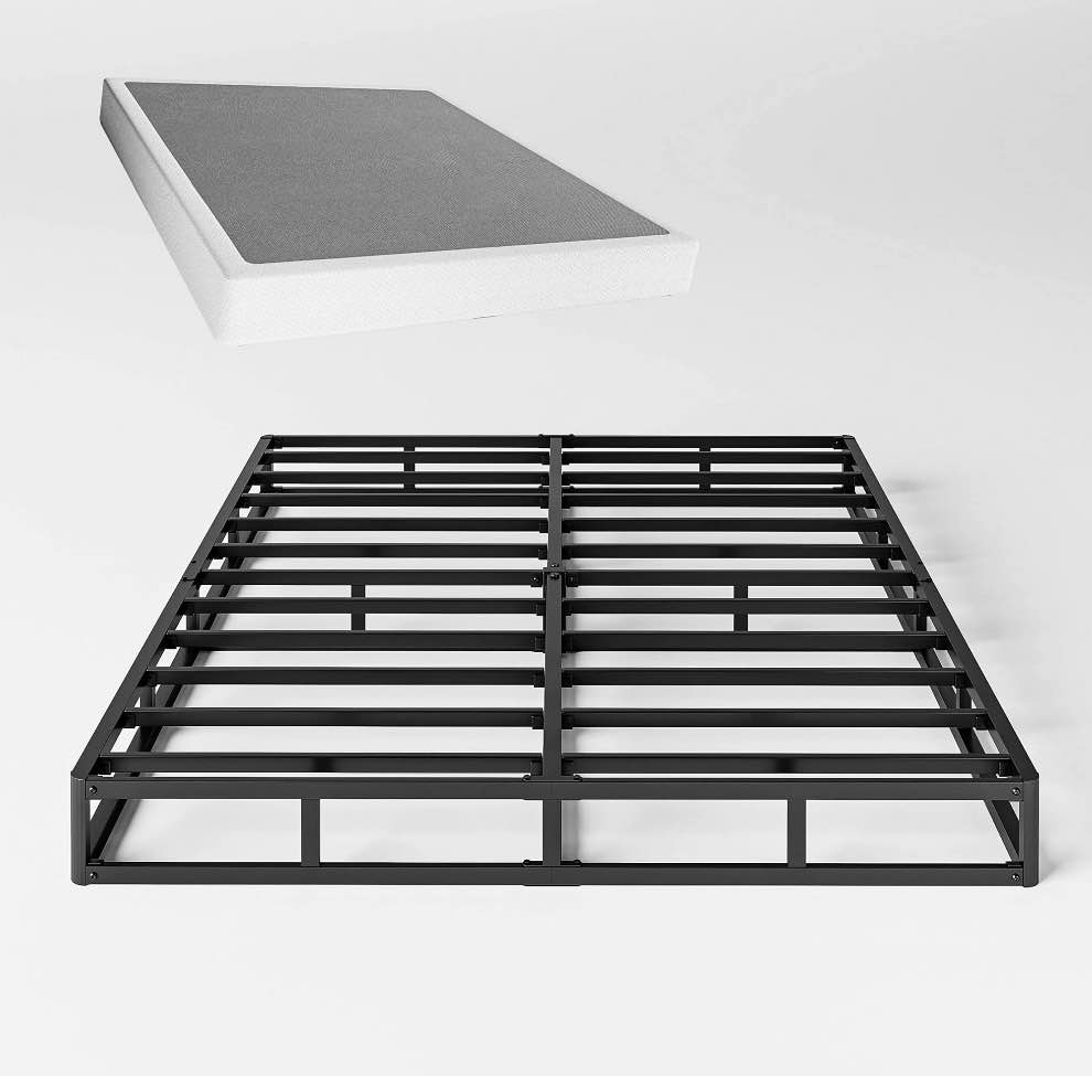 QFTIME 5" Metal Queen Box Spring, Mattress Foundation, Heavy-Duty, Easy Assembly