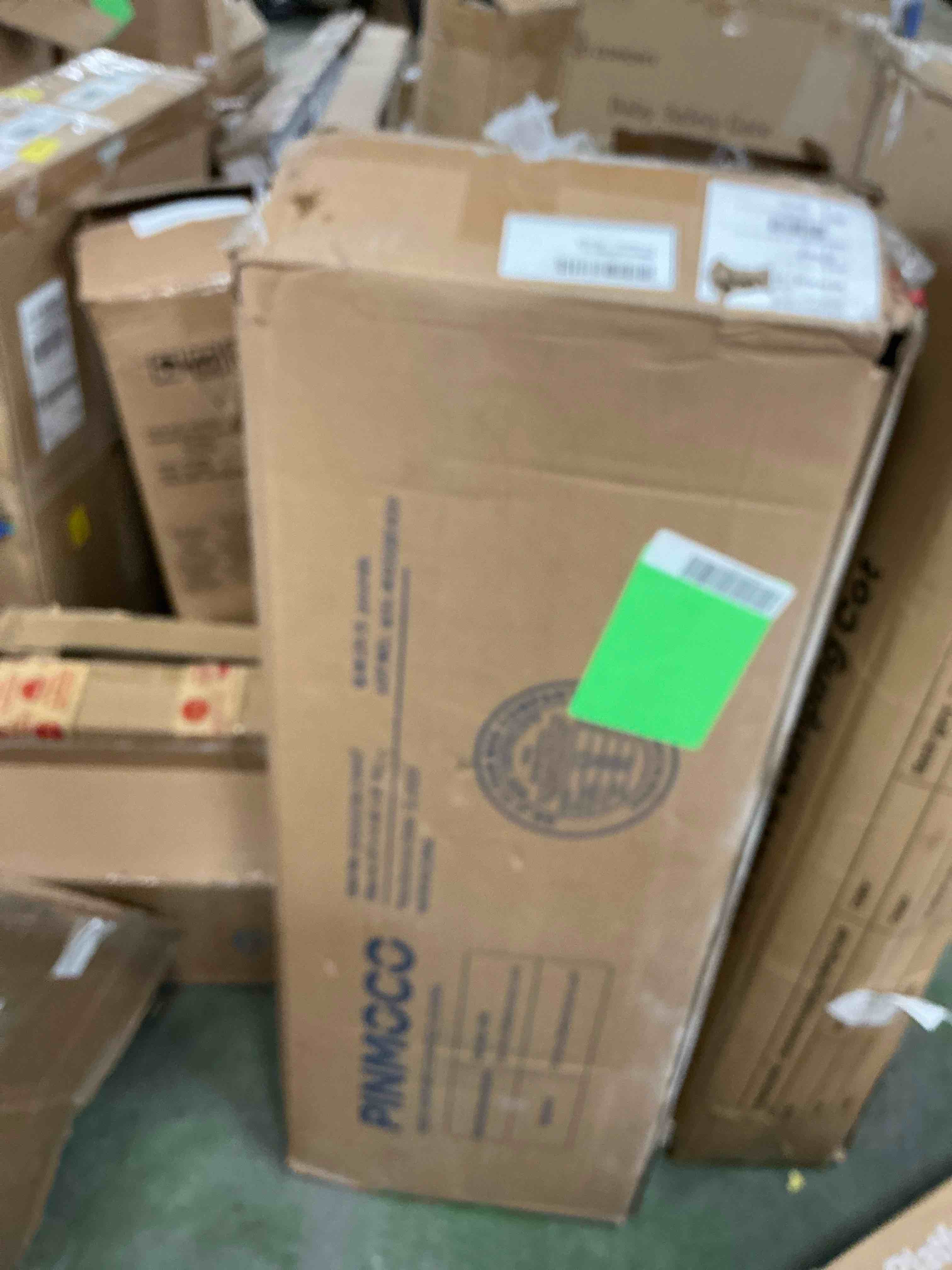 Condition photo showing Good Condition for Pinmoco 44" Storage Ottoman Bench, Upholstered Entryway Bench with Storage End of Bed Bench for Bedroom& Living Room, Corduroy Beige