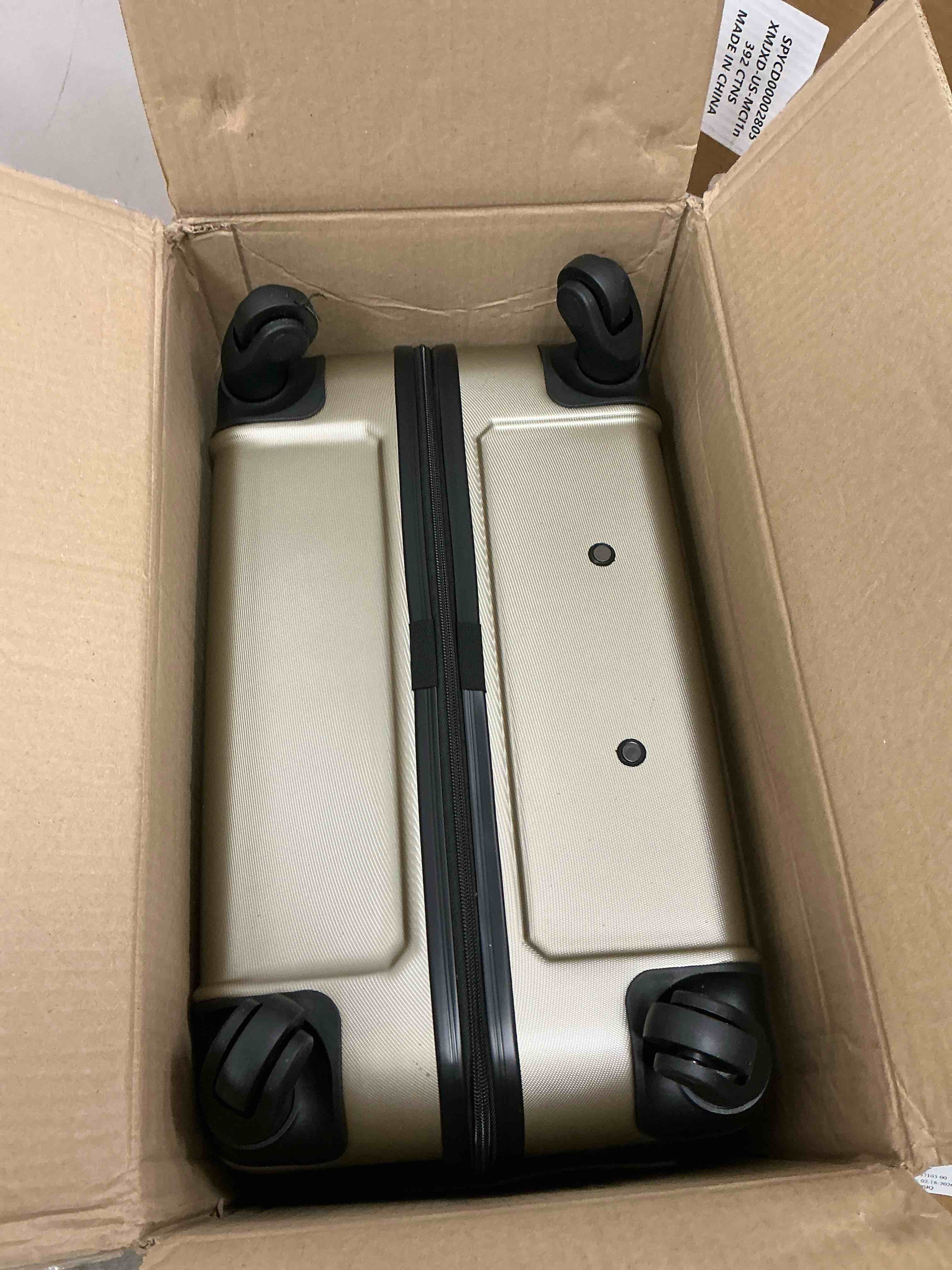 Condition photo showing Good Condition for Travelhouse 3 Piece Hardside Luggage Set Hardshell Lightweight Suitcase with TSA Lock Spinner Wheels 20in24in28in.(Gold)