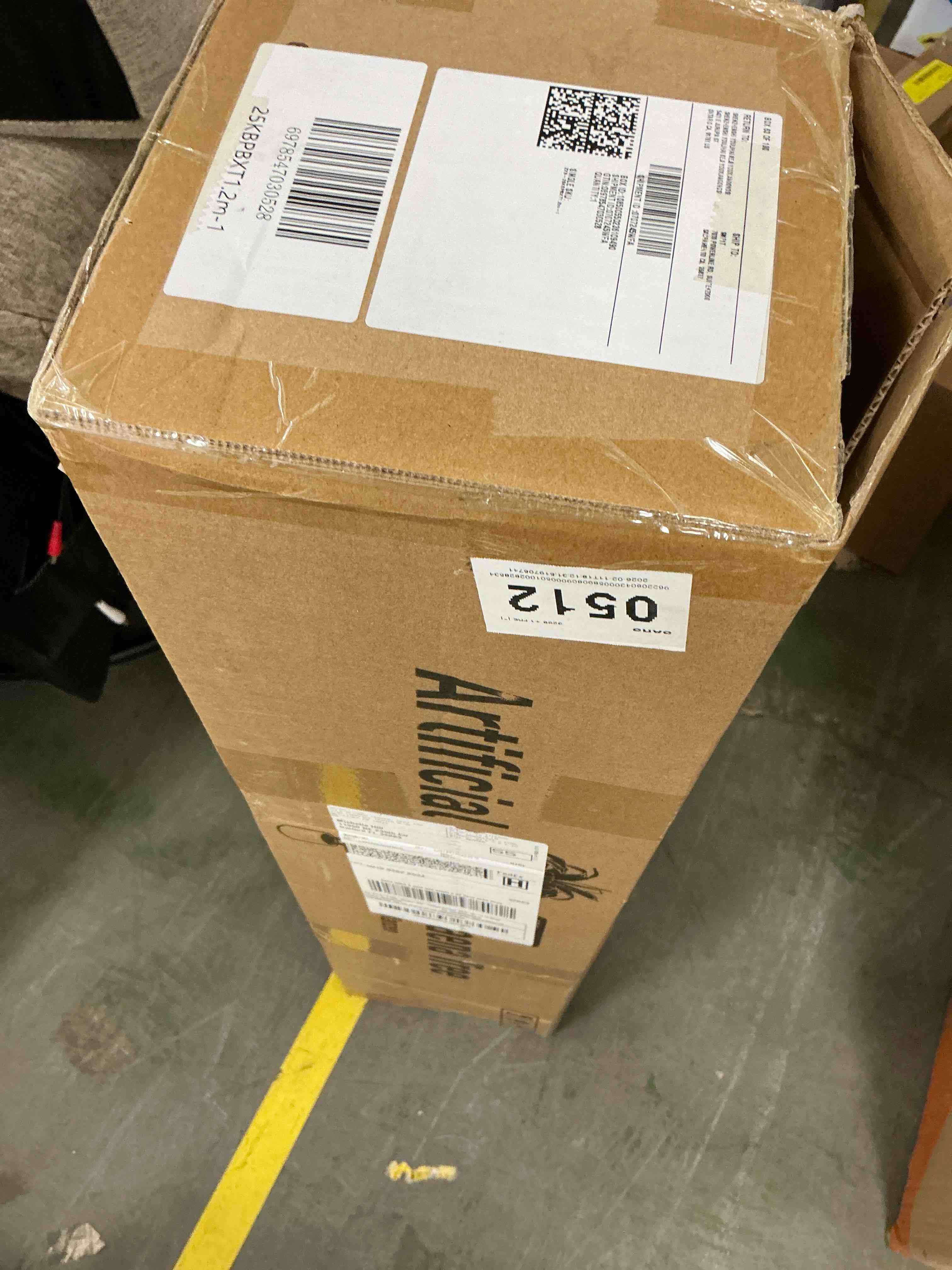 Condition photo showing New/Like New for DR.Planzen 4.5ft Artificial Dracaena Tree with White Planter, Tall Faux Dracaena Tree, Artificial Plants for Home Office Decor