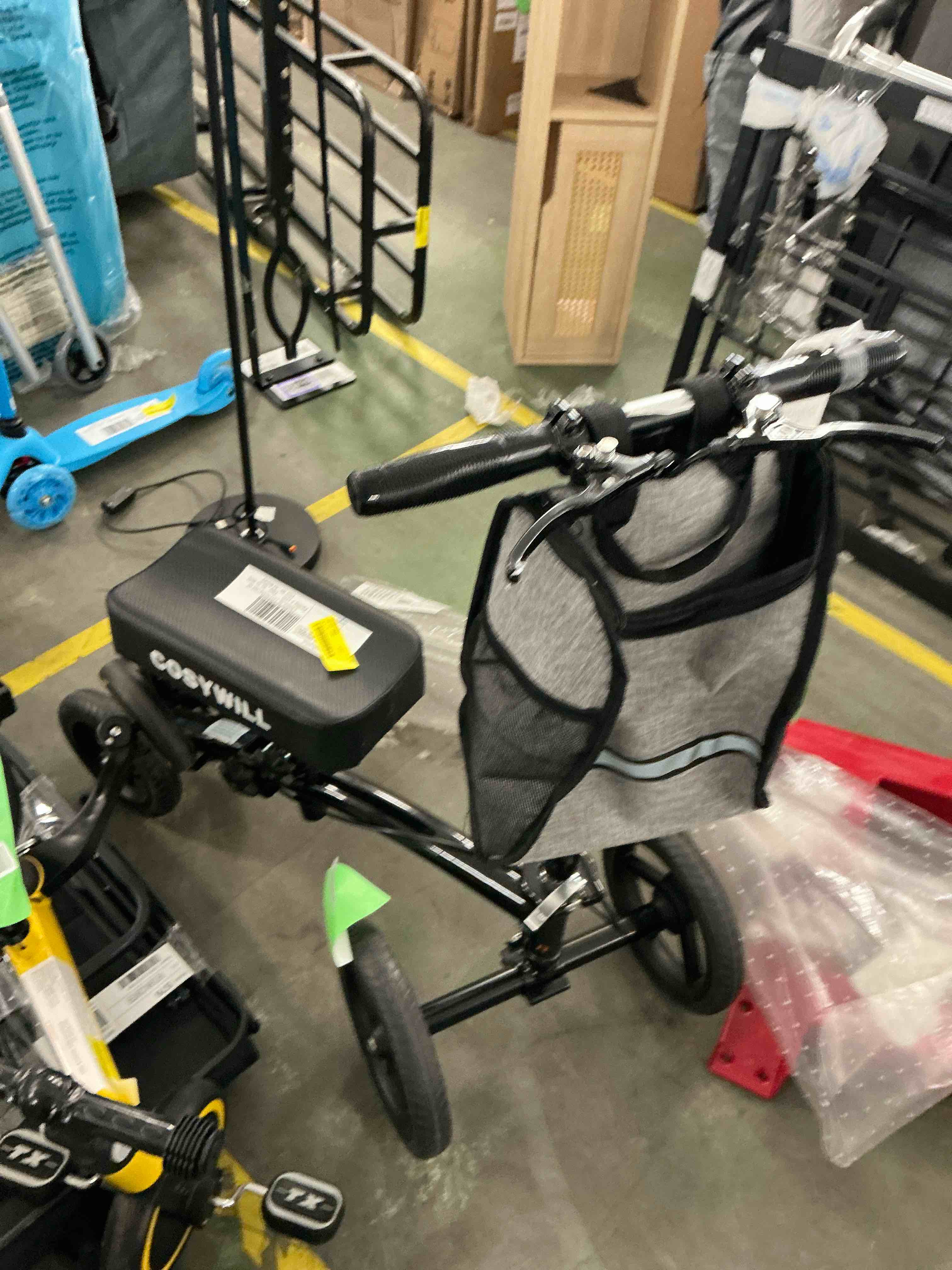 Condition photo showing Good Condition for COSYWILL Steerable Knee Scooter,Economy Knee Walker,All Terrain Foldable Medical Scooter for Foot Injuries Crutches Alternative,Black