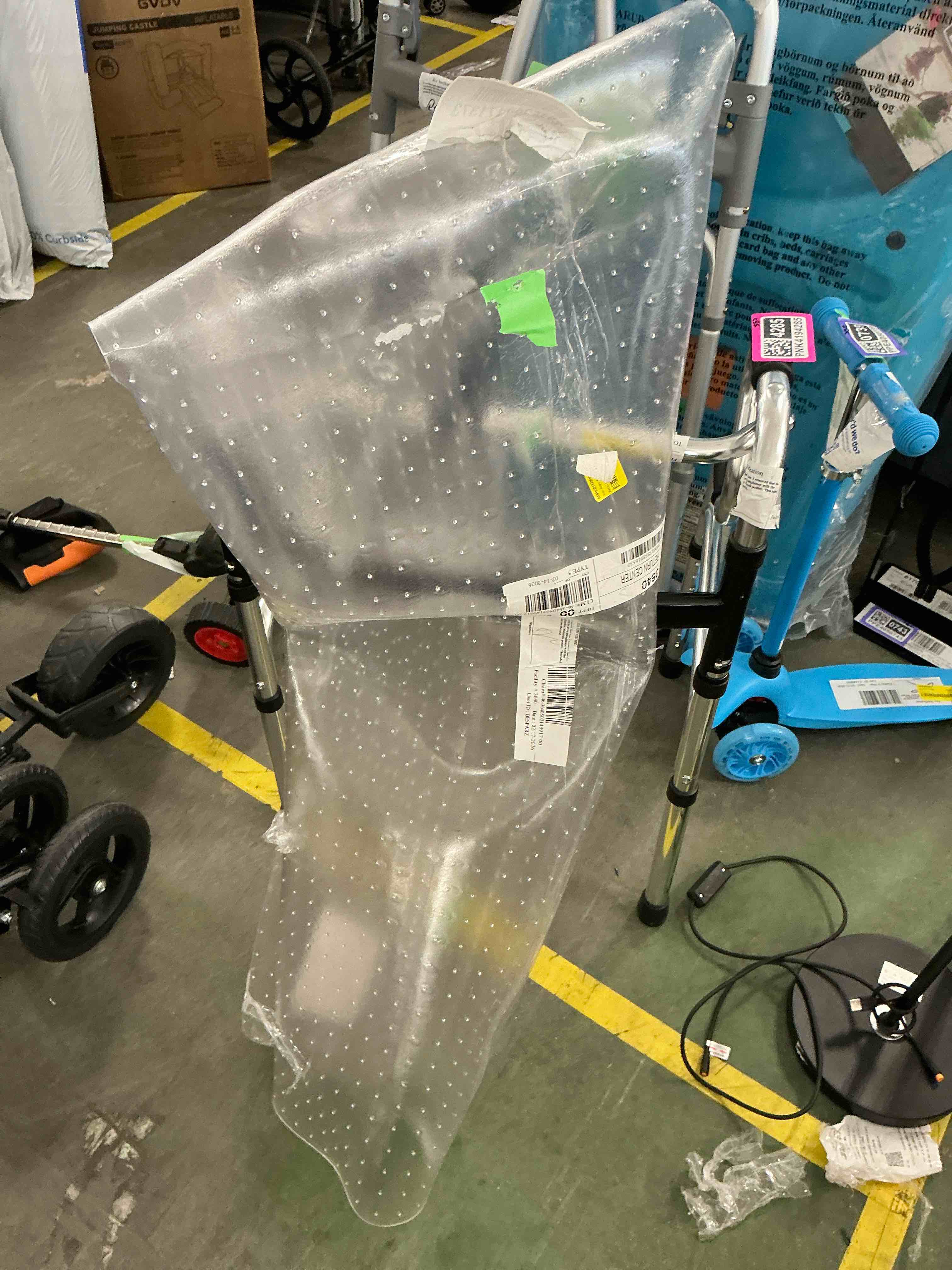 Condition photo showing As Is for Zimtown Home Office Chair Mat for Carpet Floor Protection Under Executive Computer Desk