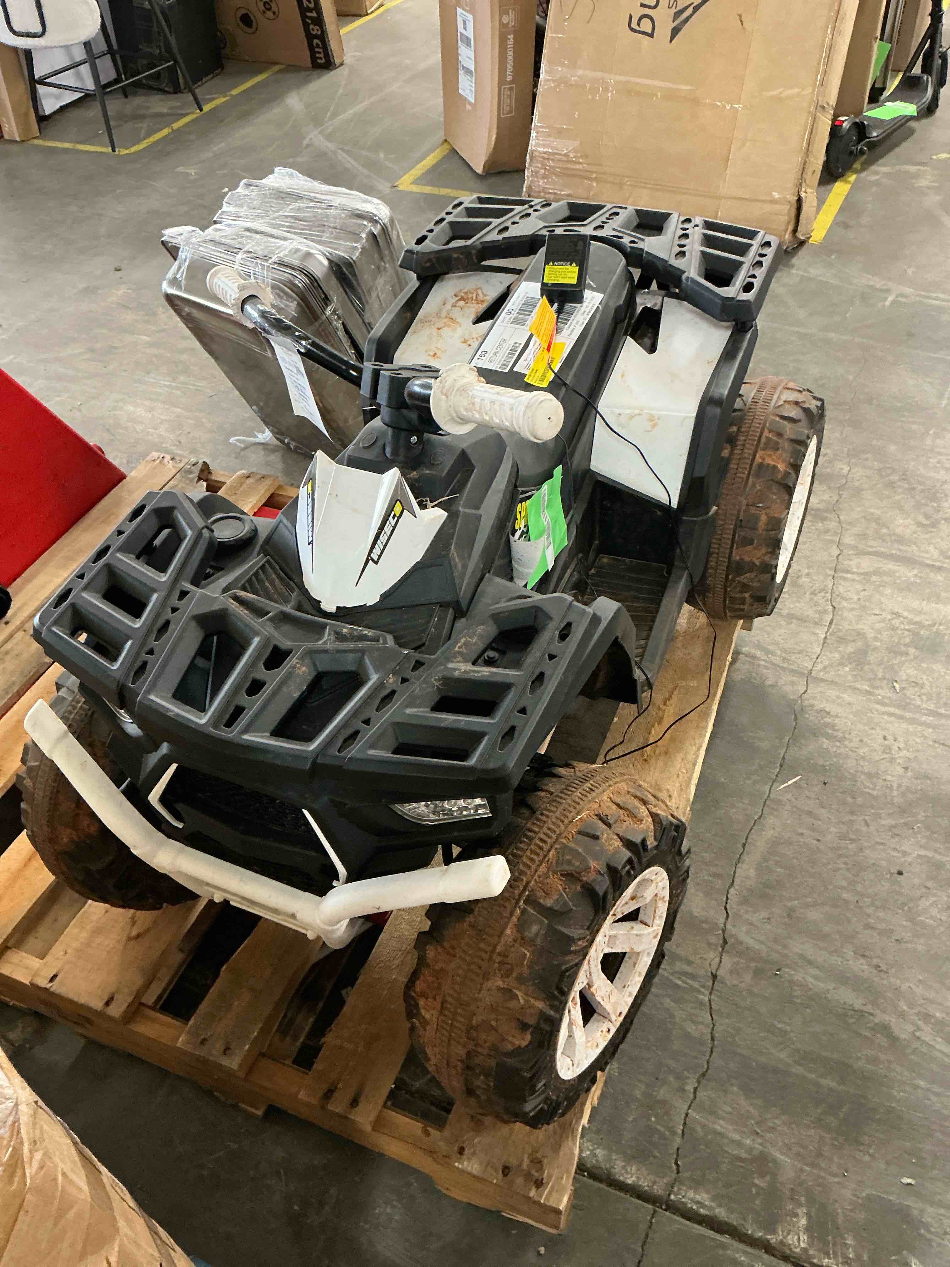 Condition photo showing Good Condition for Hikiddo Kids ATV 4-Wheeler, 24 Volt 4WD Ride On Toys for Big Kids w/ 2 Seater, 4x200W Motor, 5.6Mph Max Speed - White