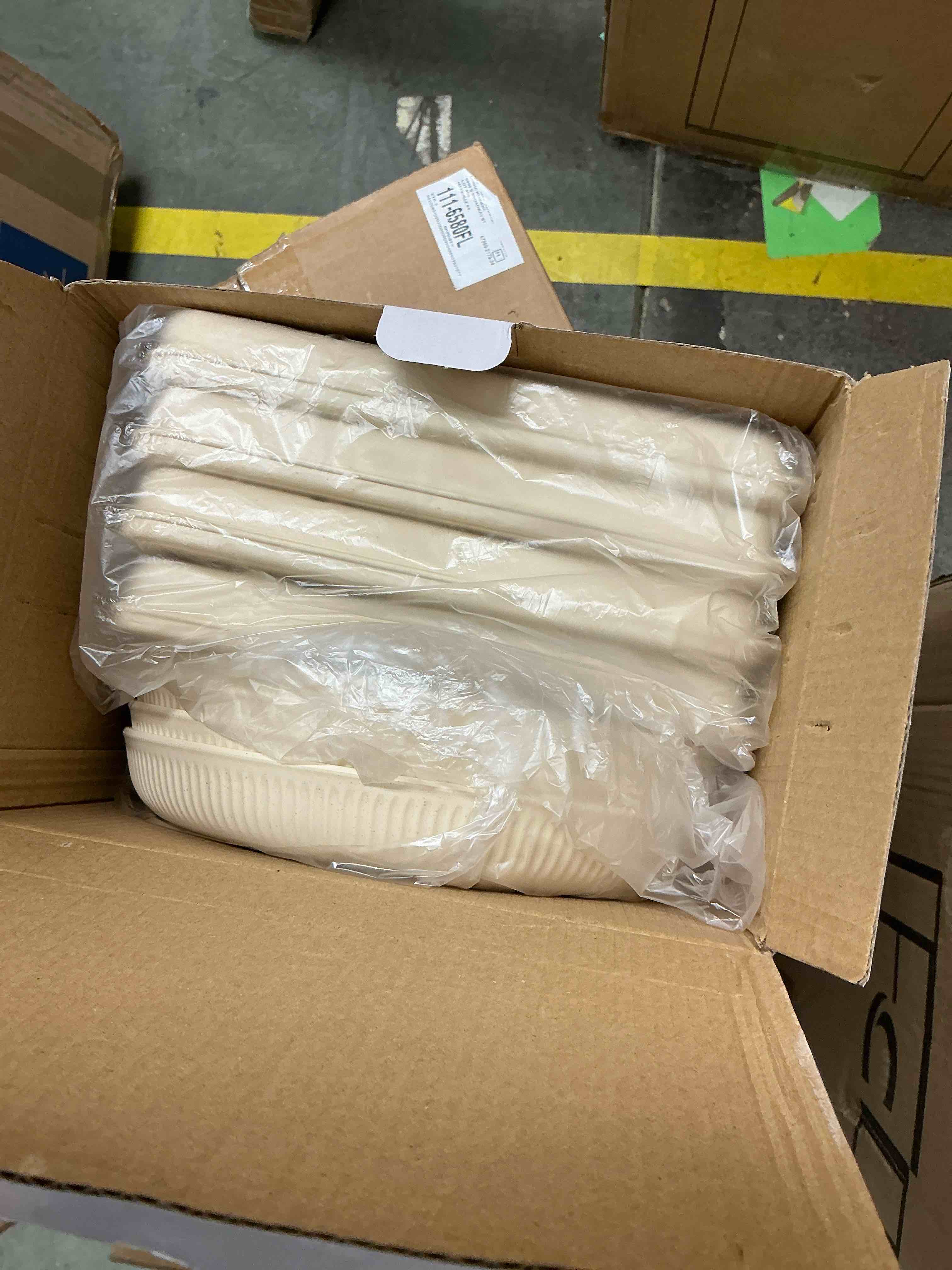 Condition photo showing New/Like New for Wheat Straw Dinnerware Sets For 4, Unbreakable Dinnerware Sets, Reusable Wheat Straw Plates and Bowls Sets, Travel Camping Cutlery Set, Dishwasher Microwave Safe Dinnerware, Beige