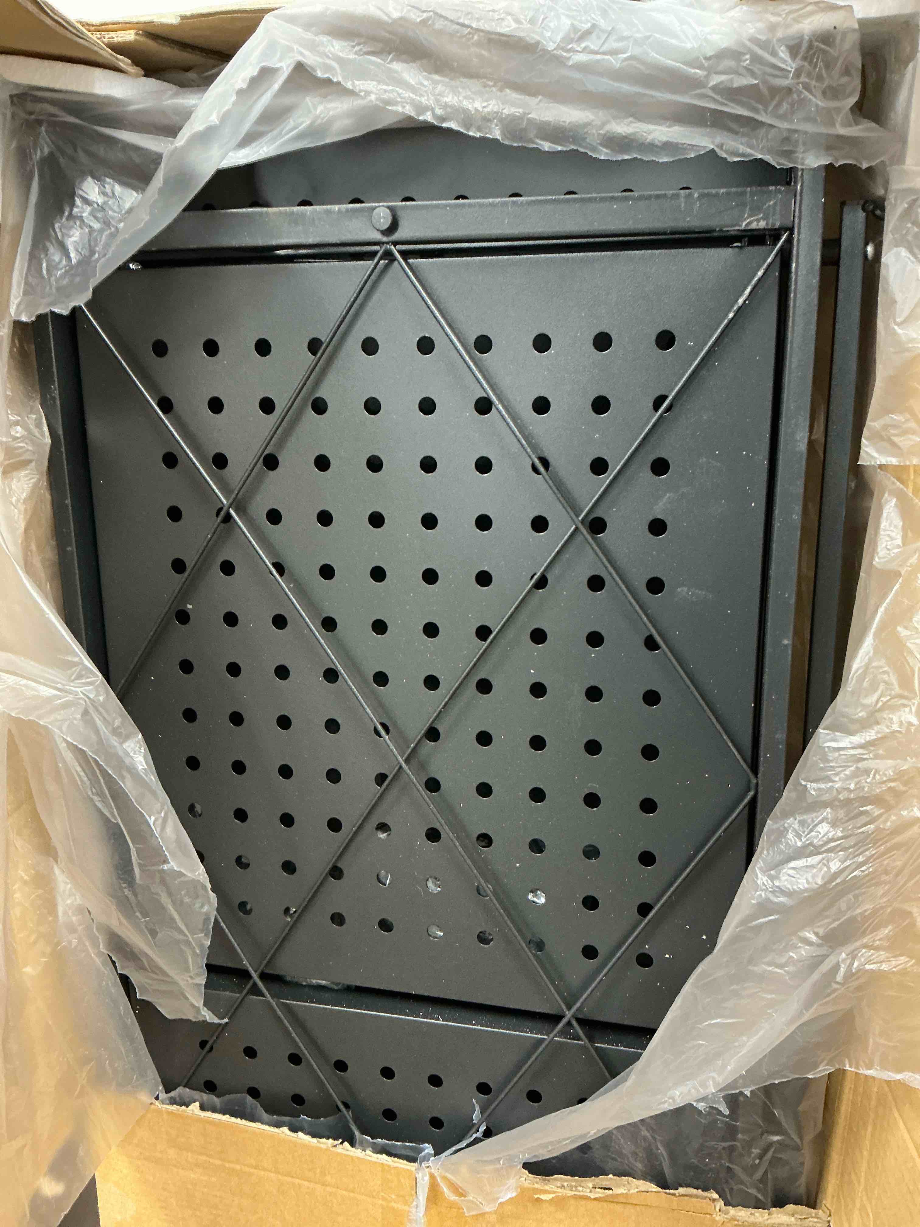 Condition photo showing Good Condition for COOKCOK 5-Tier Storage Shelving Unit  Metal Shelf 27.9 x13.4 x62.5  Foldable Storage Shelf with Wheels  Garage Shelf  Metal Storage Rack  Kitchen Shelf with 4 Hooks  No Assemble Require