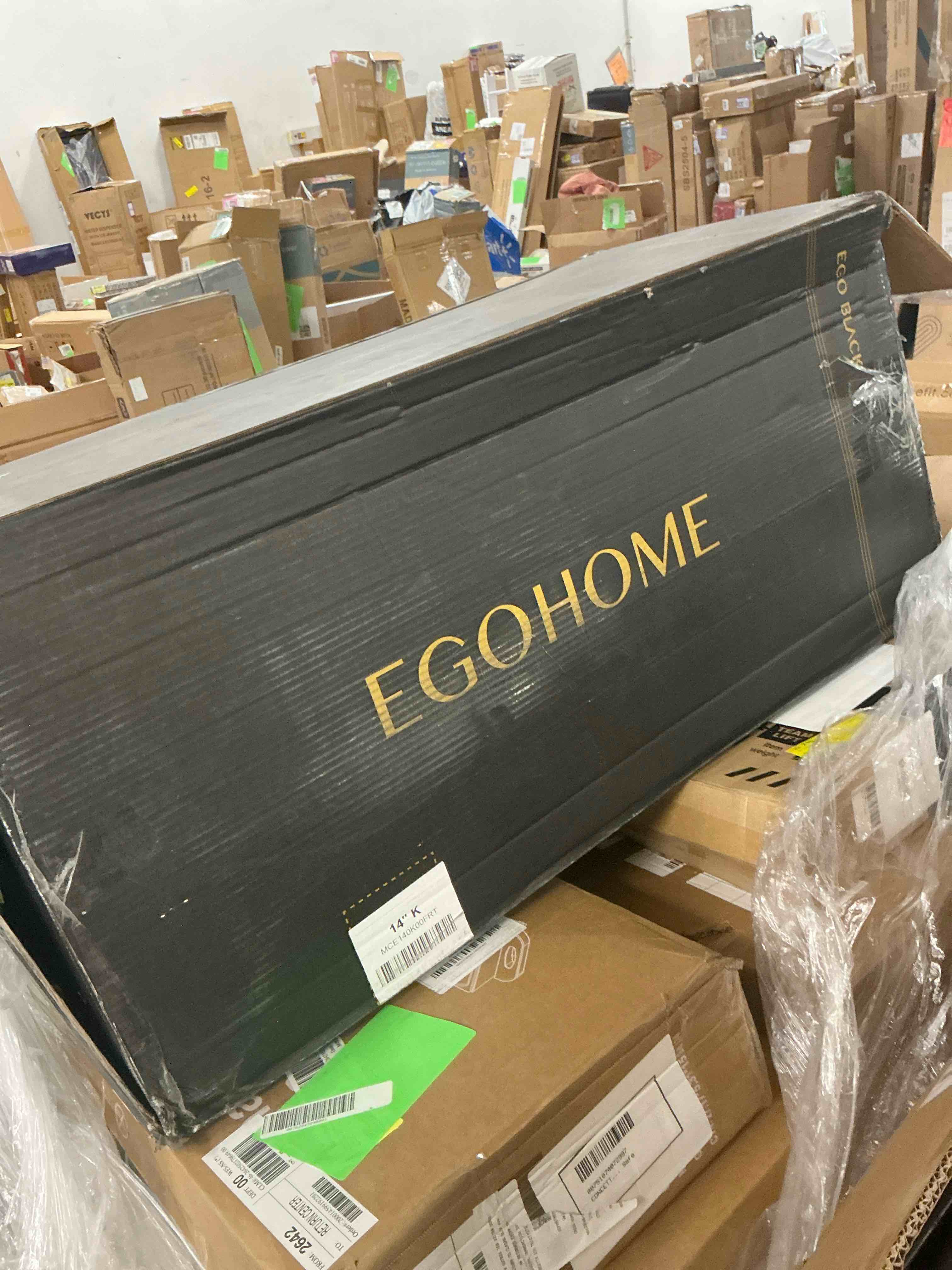 Condition photo showing New/Like New for MLILY Ego Black Firm Cooling Gel Memory Foam Mattress, 14 inch King Size Mattress in a Box