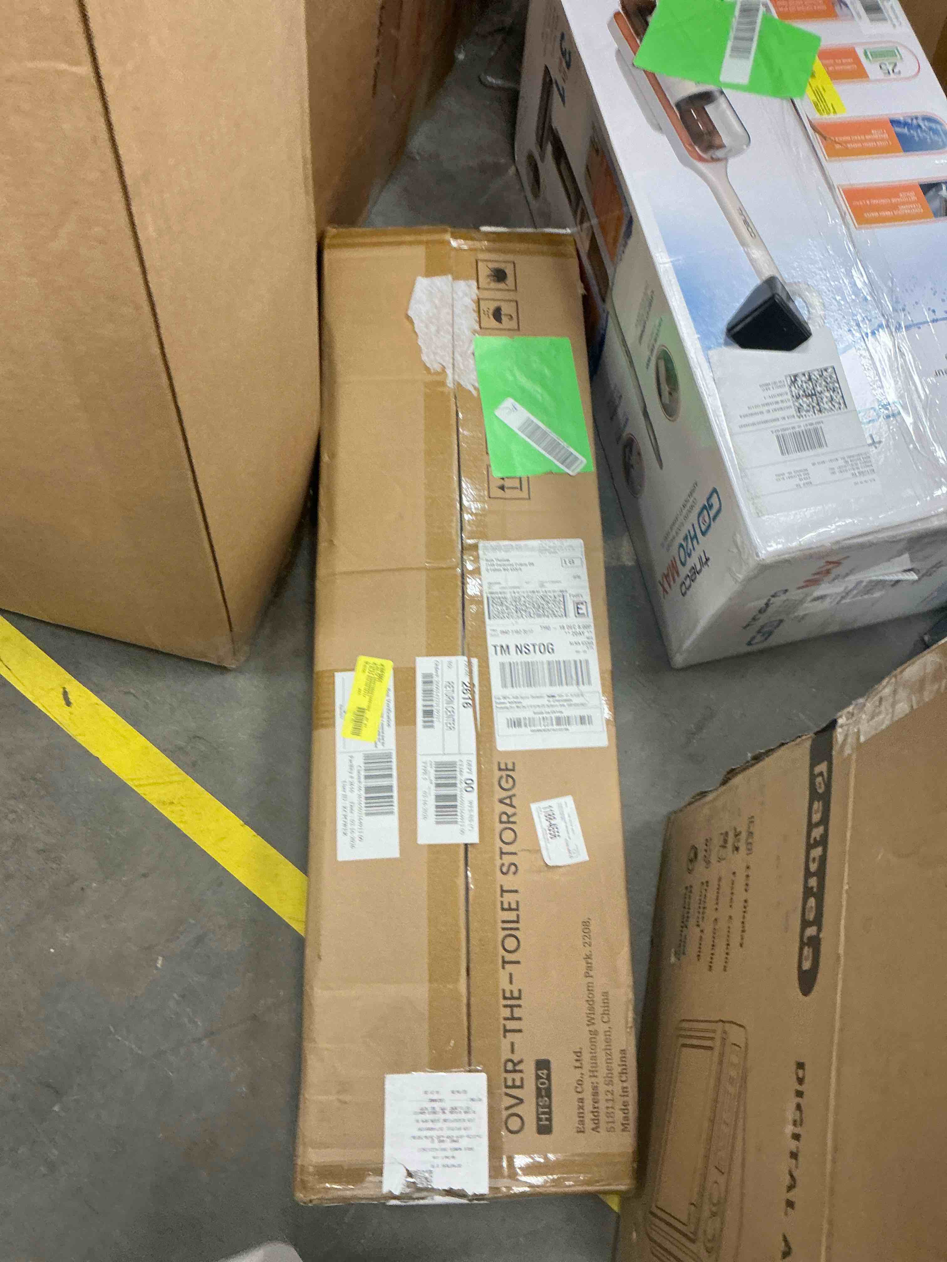 Condition photo showing New/Like New for Biemlerfn Over The Toilet Storage Shelf, 4-Tier Wooden Bathroom Organizer Adjustable Saver Space Rack with Toilet Paper Holder, Pure White