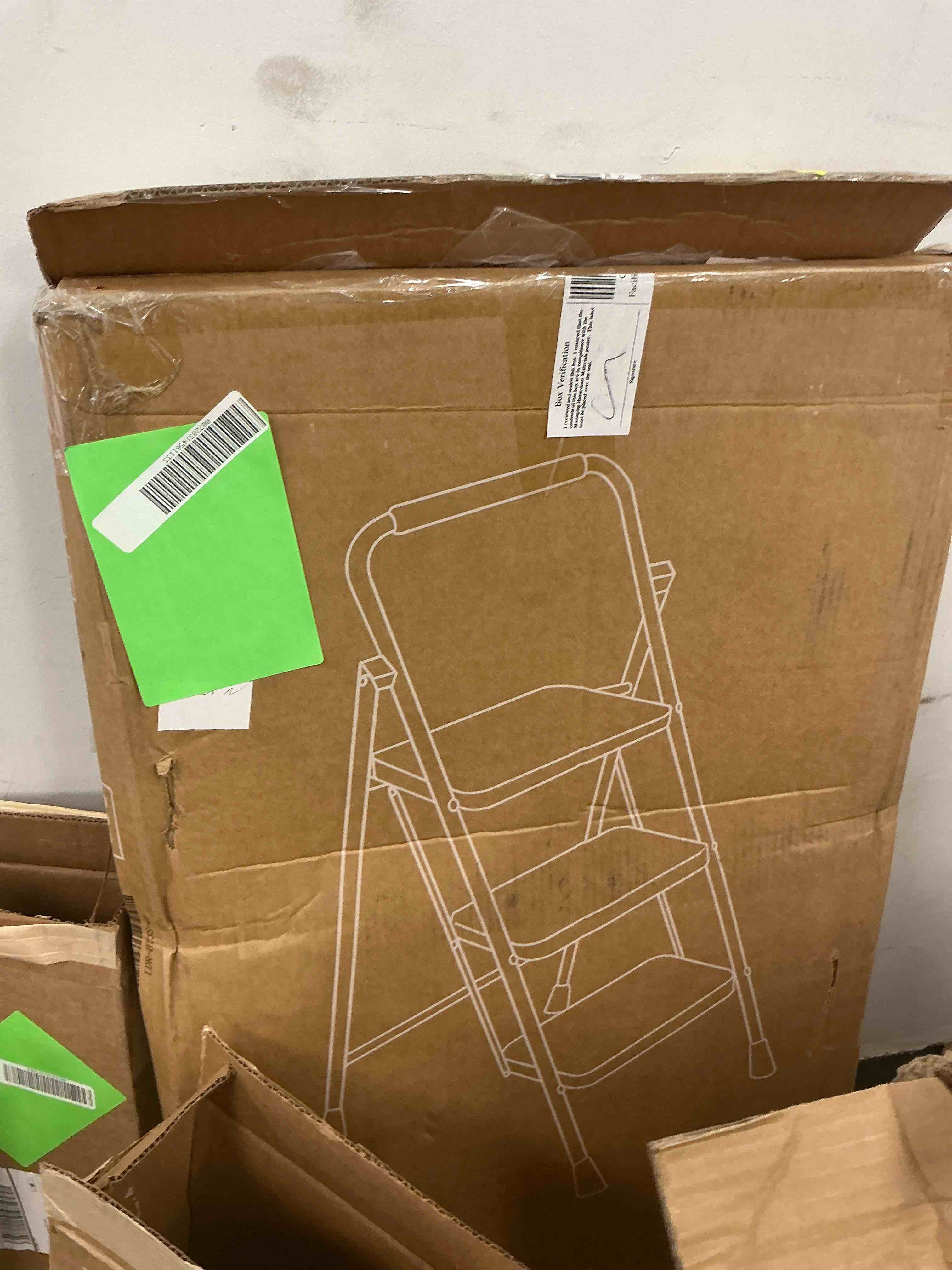 Condition photo showing New/Like New for CONCETTA 3 Step Ladder, Folding Step Stool with Anti-Slip Pedal, Lightweight Portable Ladder for Home, Workplace, 800lbs Capacity?Gray