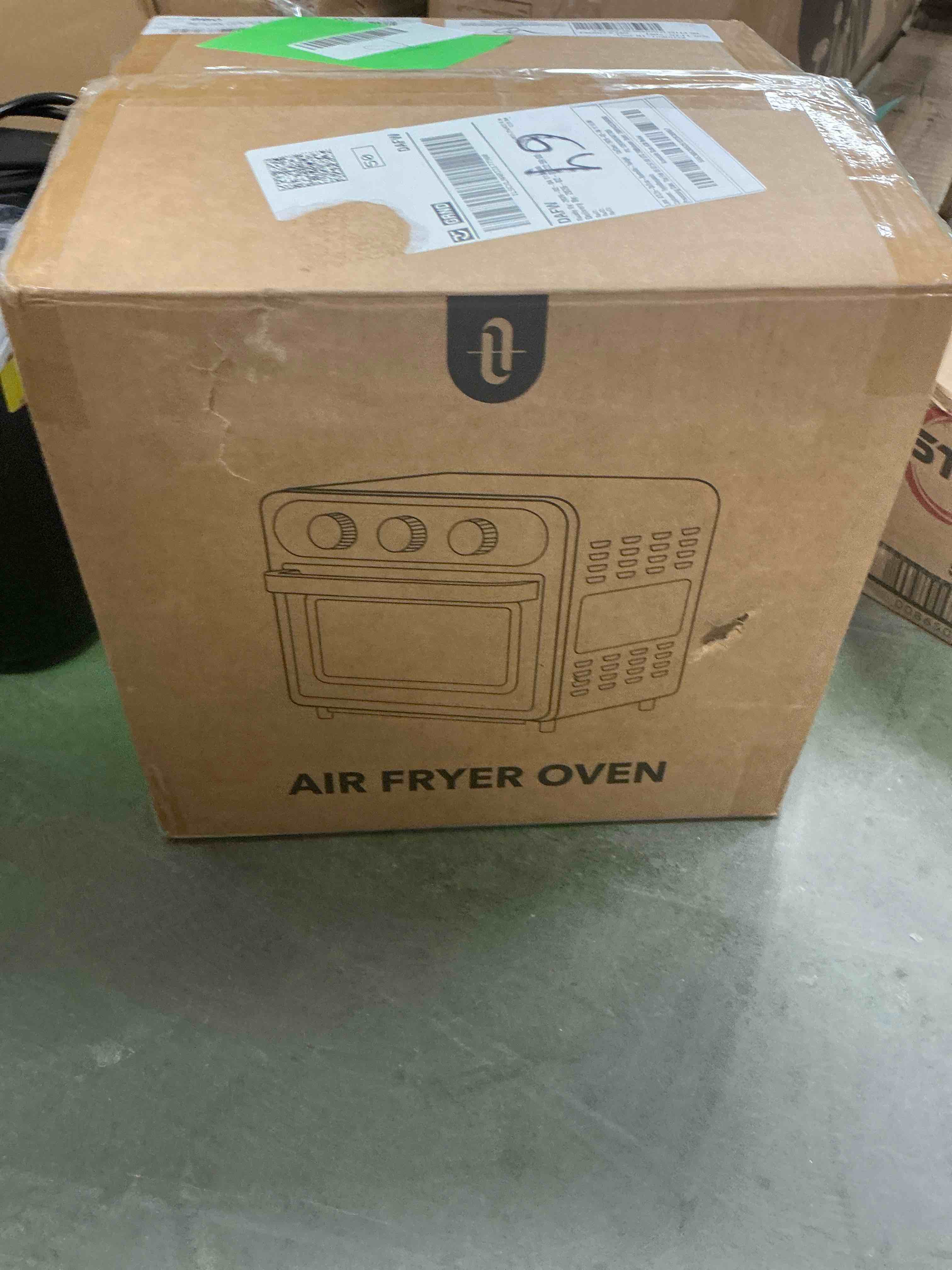 Condition photo showing Good Condition for TaoTronics Air Fryer  1700W 14.8 Quart  5 in 1 Toaster Oven Countertop  Oil-Less Cooking  Stainless Steel  Black