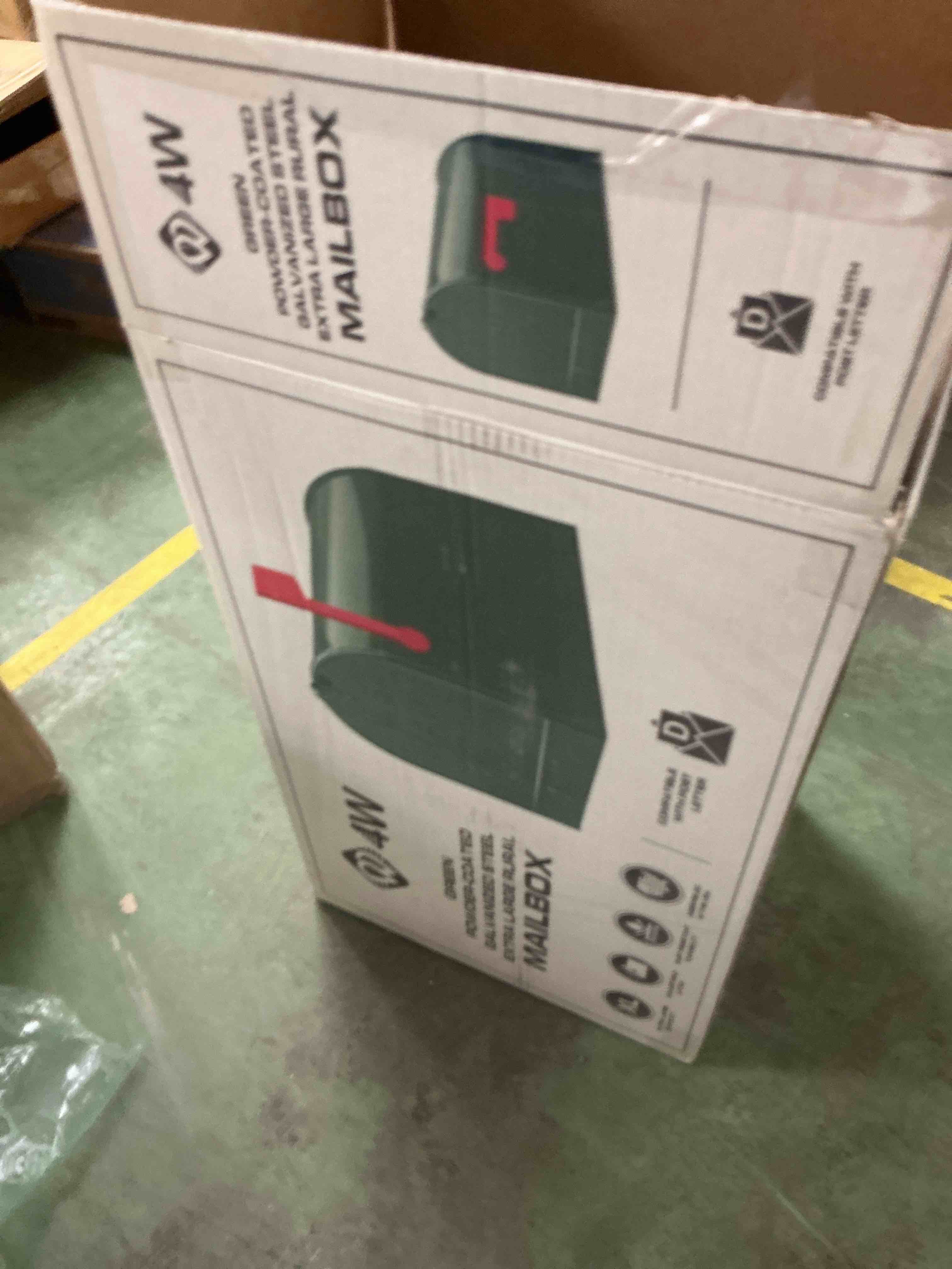 Condition photo showing Good Condition for 4W Rural Mailboxes Galvanized Steel,Jumbo Size,Post-Mount Mailbox in Green