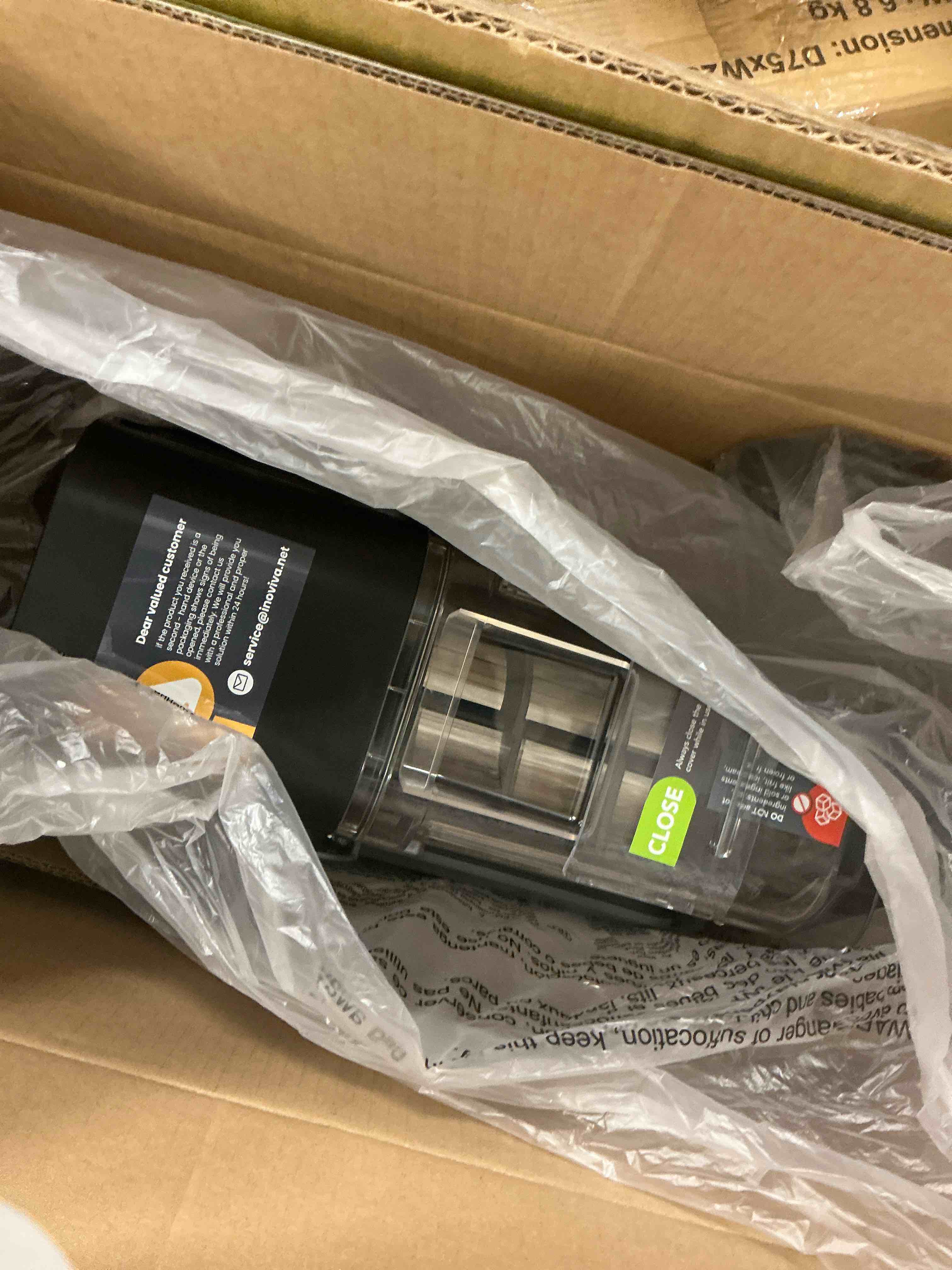 Condition photo showing New/Like New for Slushie Machine, No Ice Needed, INOVIVA 68 oz Frozen Drink Maker for Home with Self-Cleaning, 5 Preset Programs, Frozen Margaritas, Frappés, Milkshake, and More