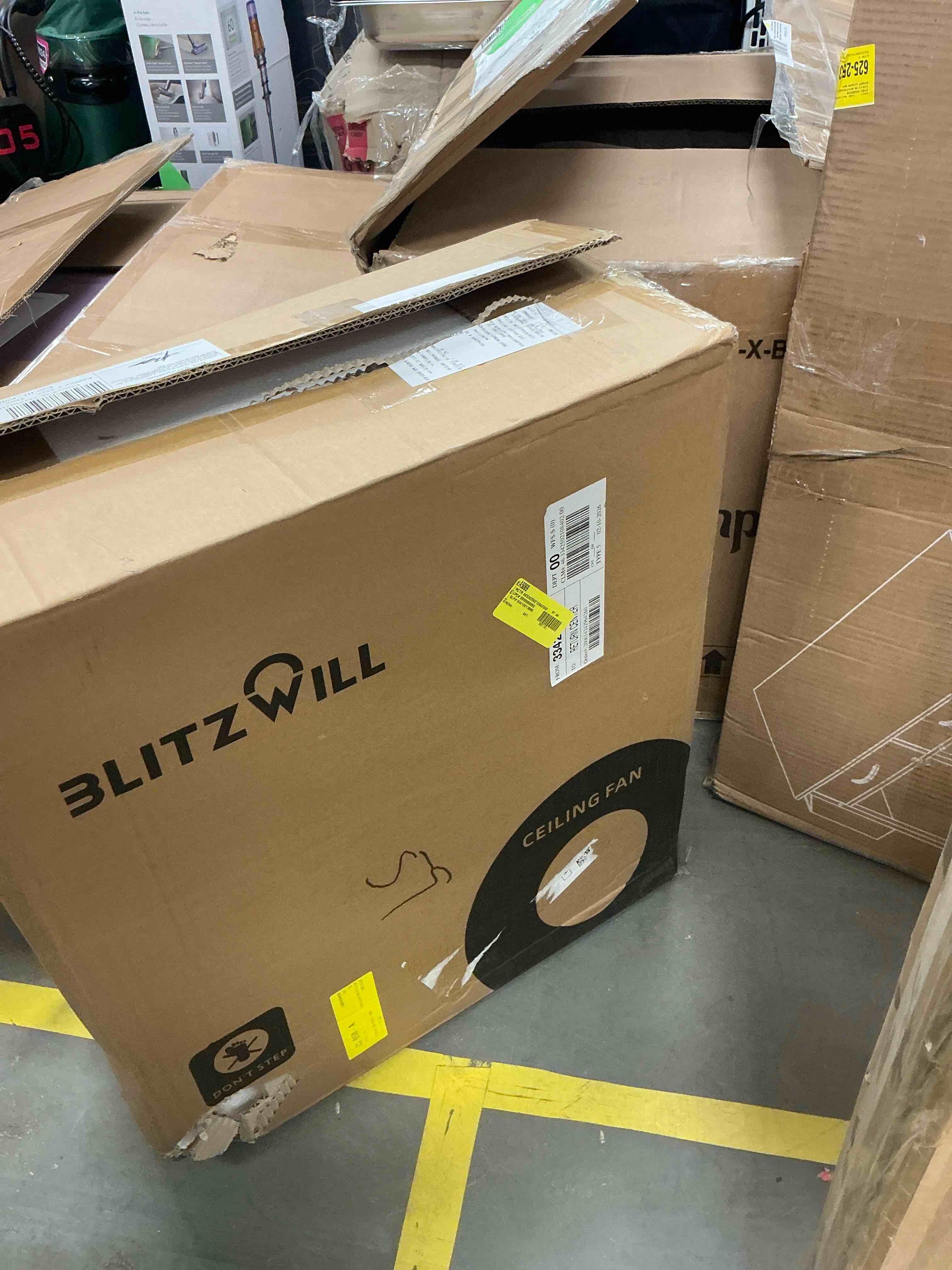 Condition photo showing Good Condition for BLITZWILL 20 in Round Ceiling Fans with Lights, Dimmable Color Temperature and 6 Speeds, Remote & APP Control, Flush Mount Bladeless Reversible Motor, White