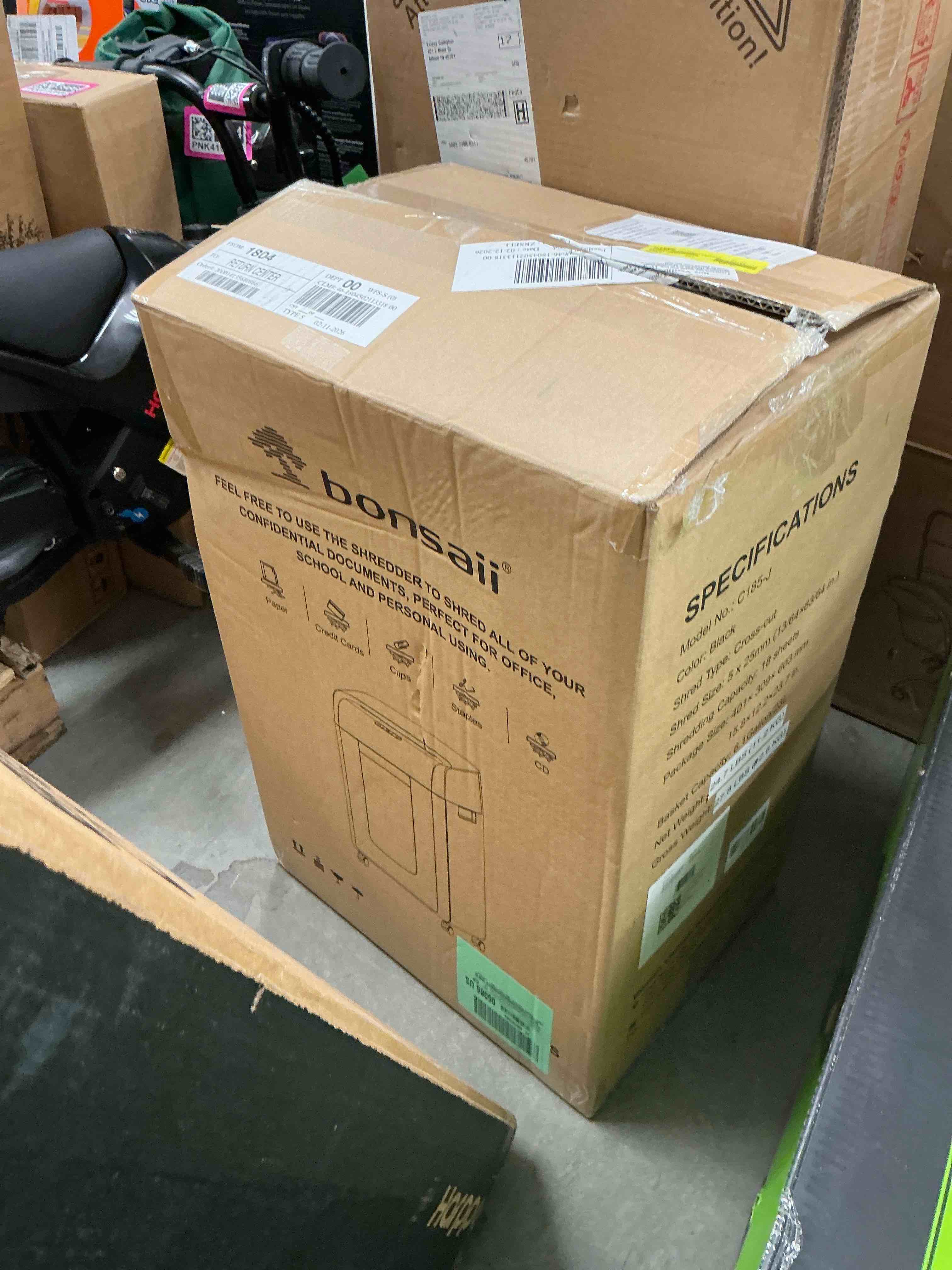 Condition photo showing Good Condition for Bonsaii Paper Shredder C185-J 18-Sheet Cross Cut Office Shredder 60 Mins Heavy Duty Shredder for Home Office Use