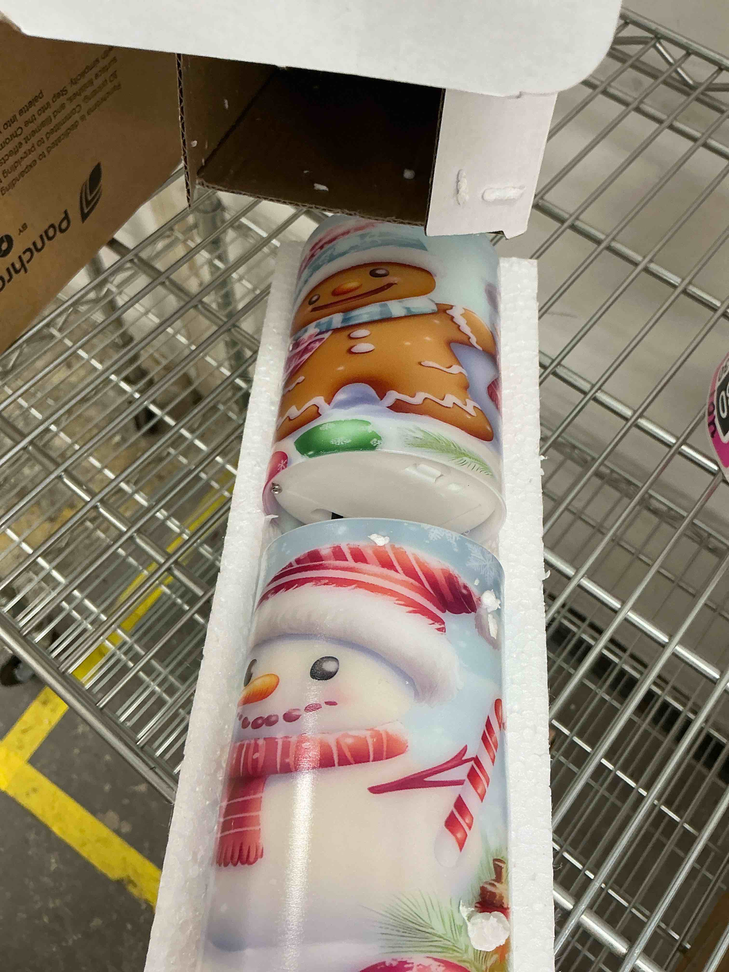 Condition photo showing Good Condition for BOENLE Flickering Flameless Candles, Gingerbread Snowman Christmas LED Candles with Remote Timer, Se