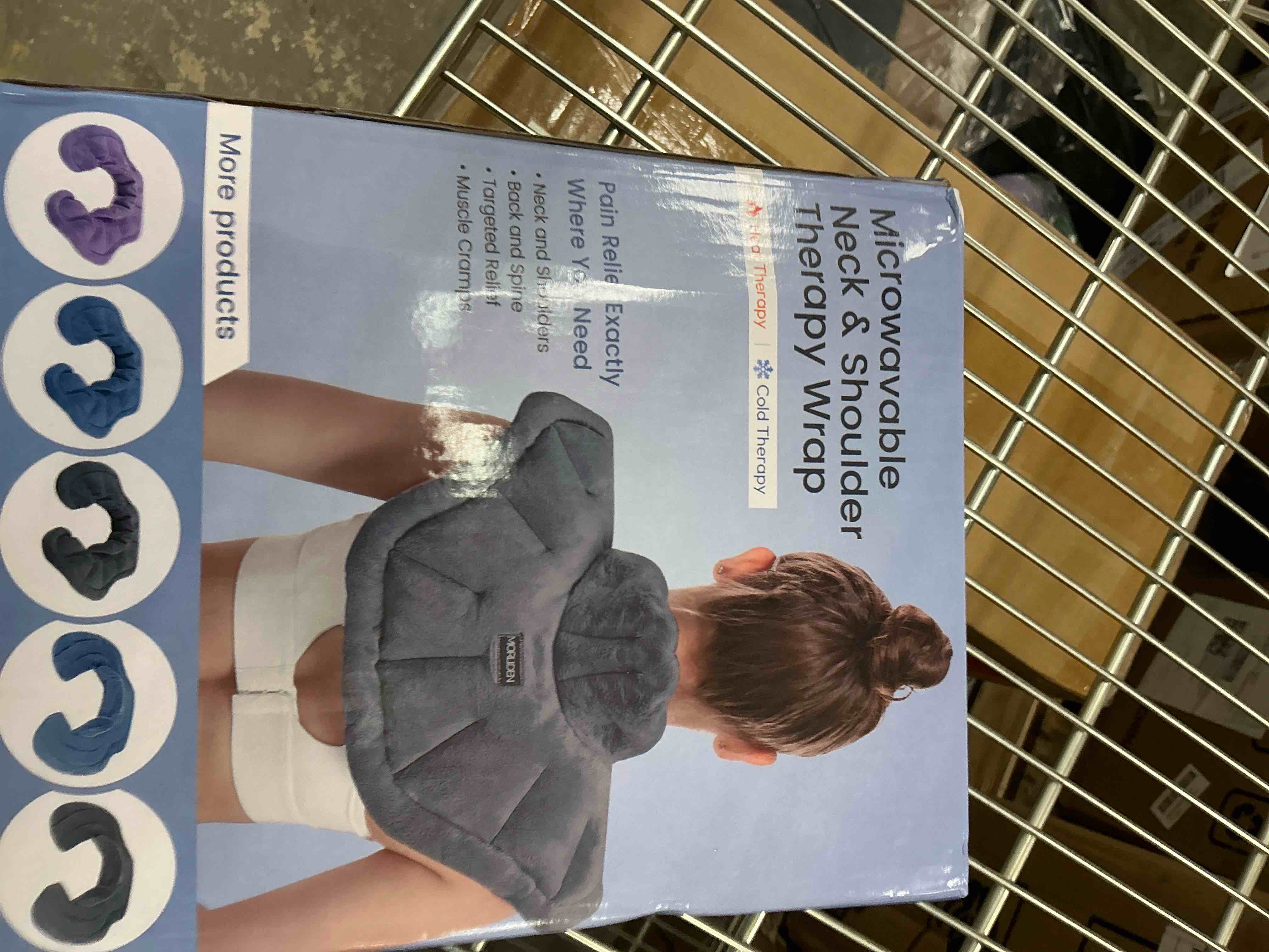 Condition photo showing New/Like New for Microwavable Heated Neck Wrap Warmer and Shoulder Weighted Heating Pad Microwave for Hot and Cold Compress Style 1 - Dark Gray