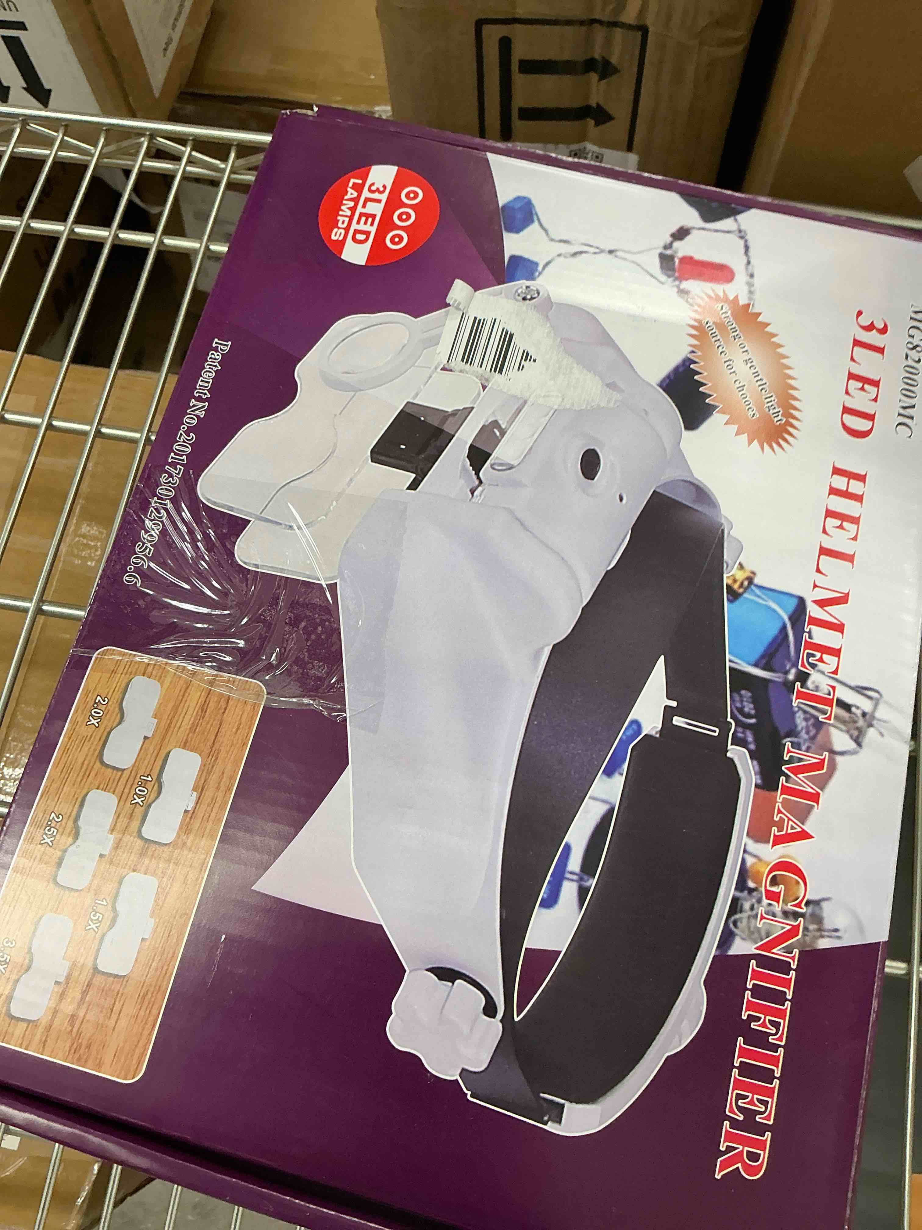 Condition photo showing Good Condition for Headband Magnifying Glass with Light, Rechargeable Head Magnifying Glasses 1X to 14X, Magnifier Headset with 6 Detachable Lens, Hands Free Head Mount Magnifier for Close Work Jewelry Crafts 1x-14x Head Mount Magnifier