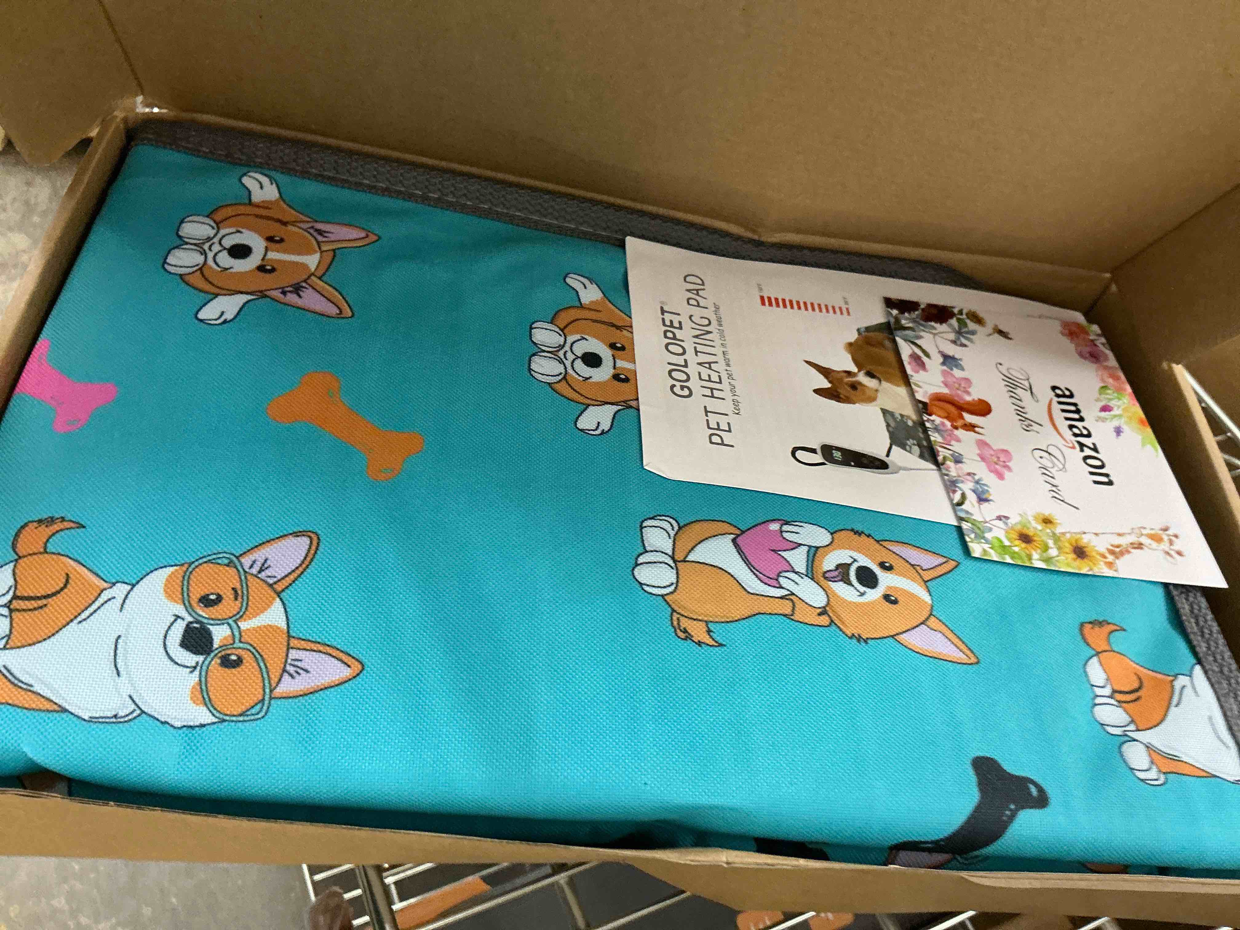 Condition photo showing Good Condition for Large Dog Heating Pad 34x21in with Smart Thermostat Switch and Power Line Protection Tube,Obtained MET and UL Dual Certification,Waterproof Pet Pad, Suitable for Dogs of All Ages-Blue Blue Dog 34.0"L x 21.0"W x 0.5"Th