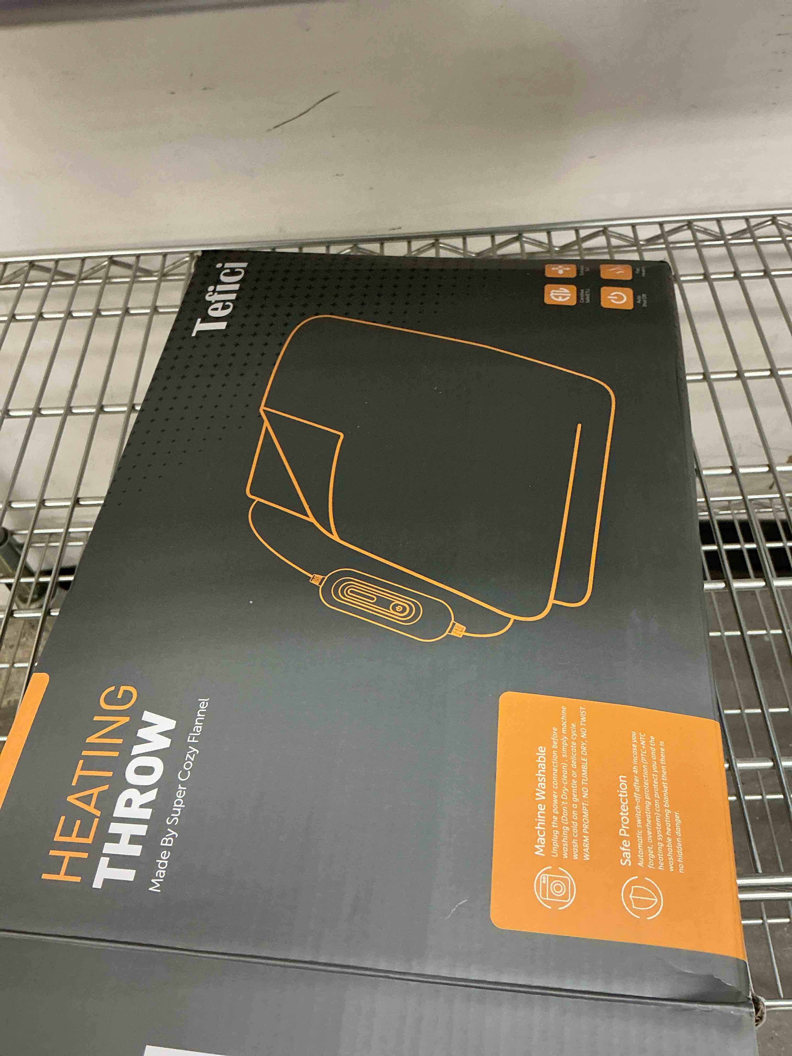 Condition photo showing Good Condition for Tefici Electric Heated Blanket Throw, Super Cozy Soft 2-Layer Flannel 50" x 60" Heated Throw with 3 Heating Levels & 4 Hours Auto Off, Machine Washable, ETL&FCC Certified, Home Office Use,Camel Camel Throw