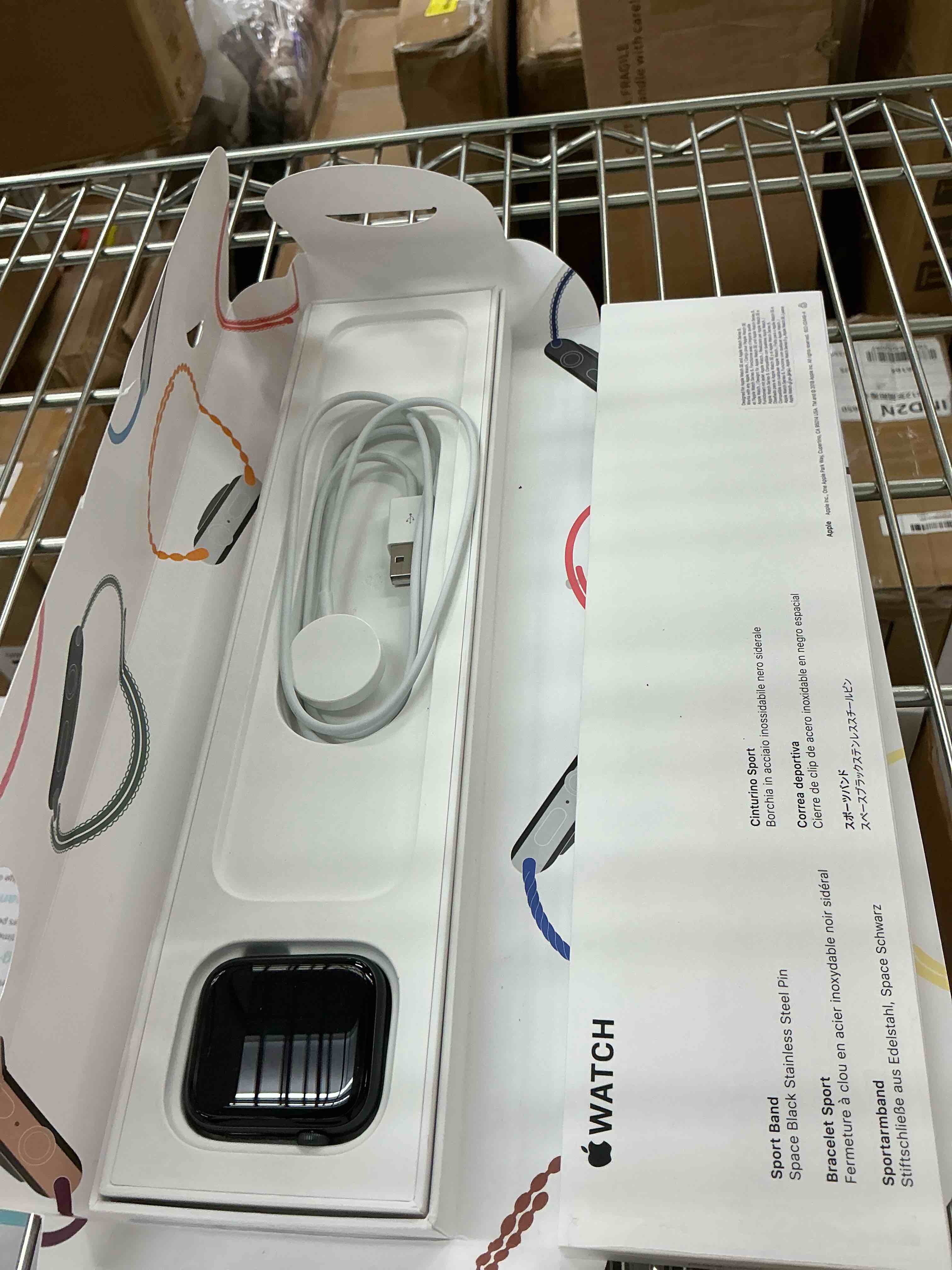 Condition photo showing Good Condition for Apple Watch SE GPS, 44mm Space Gray Aluminum Case with Black Sport Band, Regular
