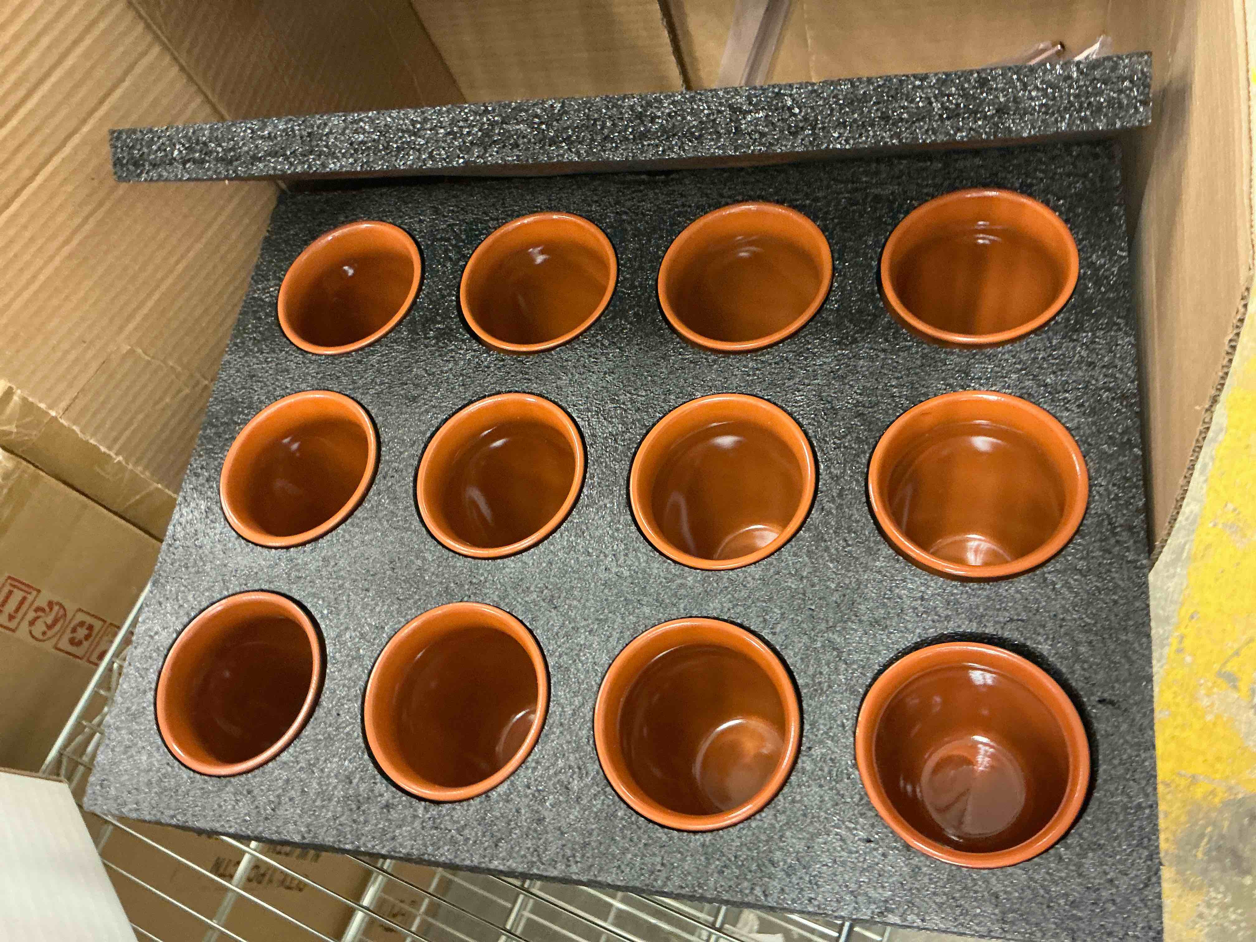 Condition photo showing New/Like New for 12Pcs 15oz/444ml Cantaritos De Barro Bulk With 12 Straws,Jarritos De Barro Mexicanos Pottery Cocktail Glasses,Natural Mexican Clay Mugs Taco Tuesday Cups For Tequila,Margaritas