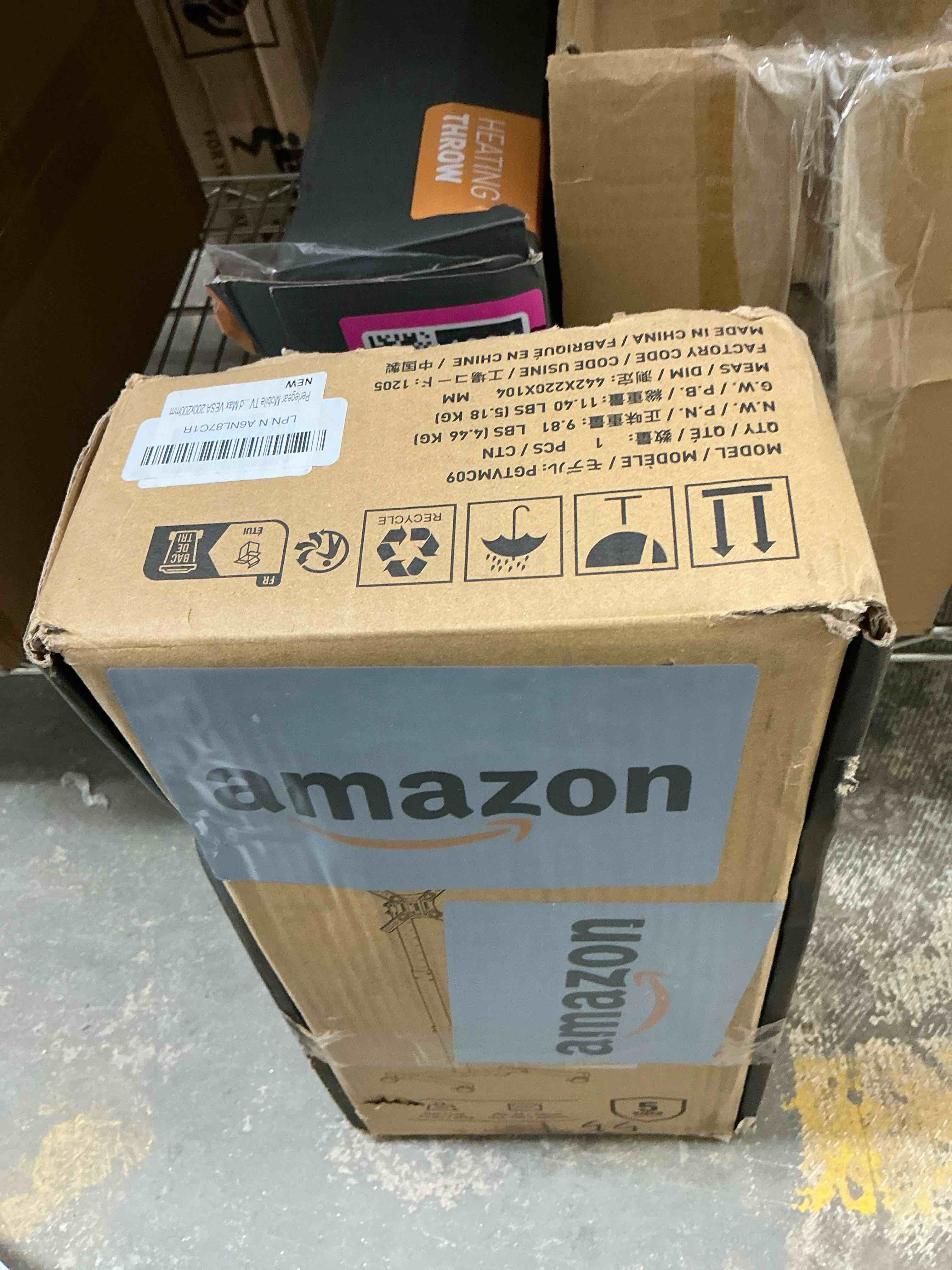 Condition photo showing New/Like New for Perlegear Rolling TV Stand, Mobile TV Stand on Wheels for 13-50 inch TVs with Height Adjustment & 30° Tilt, Portable TV Cart with Wheels Holds 44lbs, Max VESA 200x200mm for Living Room, Bedroom 13-50 Inch Screens
