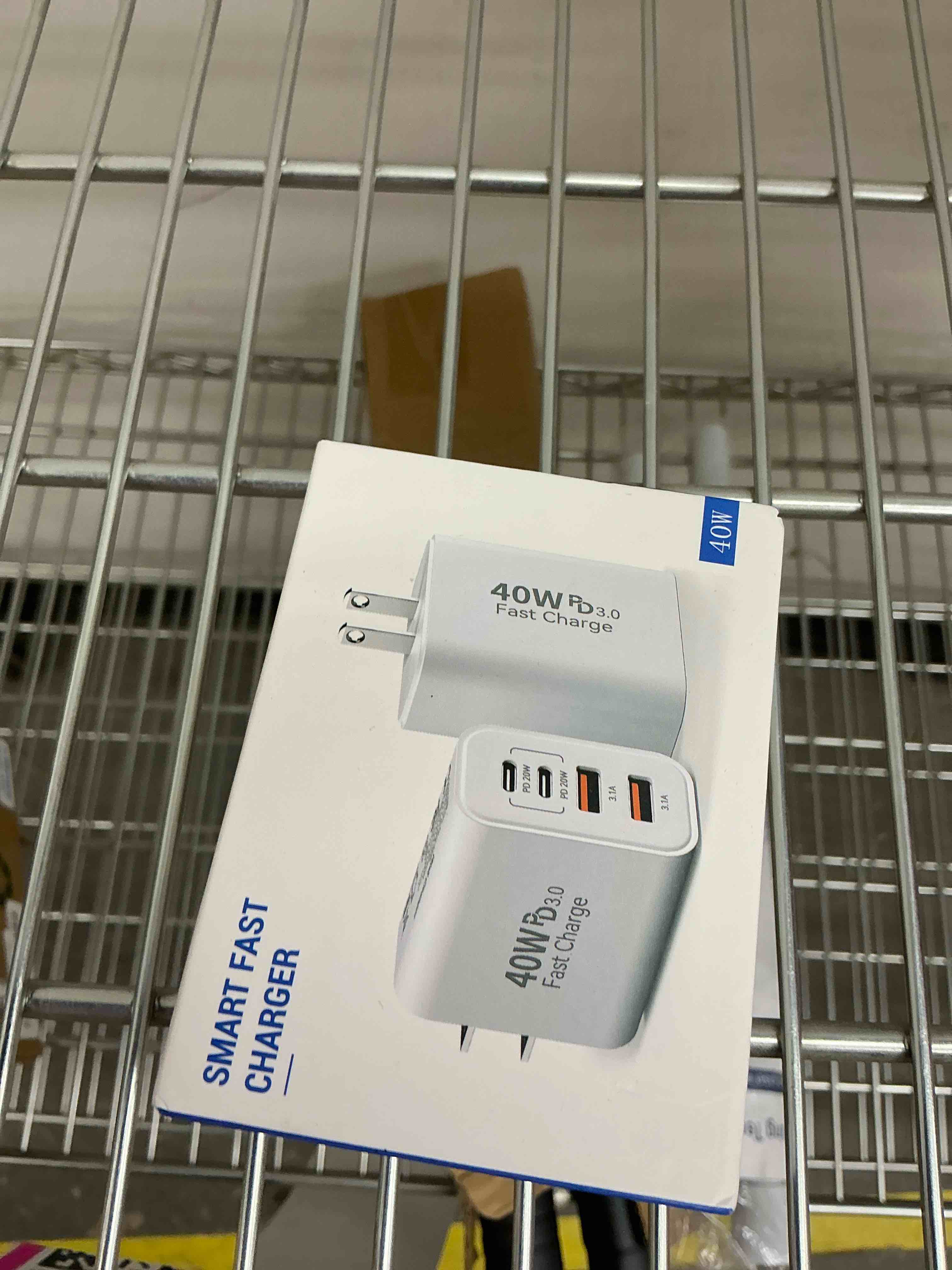 Condition photo showing New/Like New for USB C Wall Fast Charger Block, 40W 4-Port Type C Charger Fast Charging Blocks PD Power Charger Adapter+QC 3.0 USB Multiport Charger Brick for iPhone 17/16/15/14/13/12 Pro Max, iPad, Galaxy S25-2Pack White