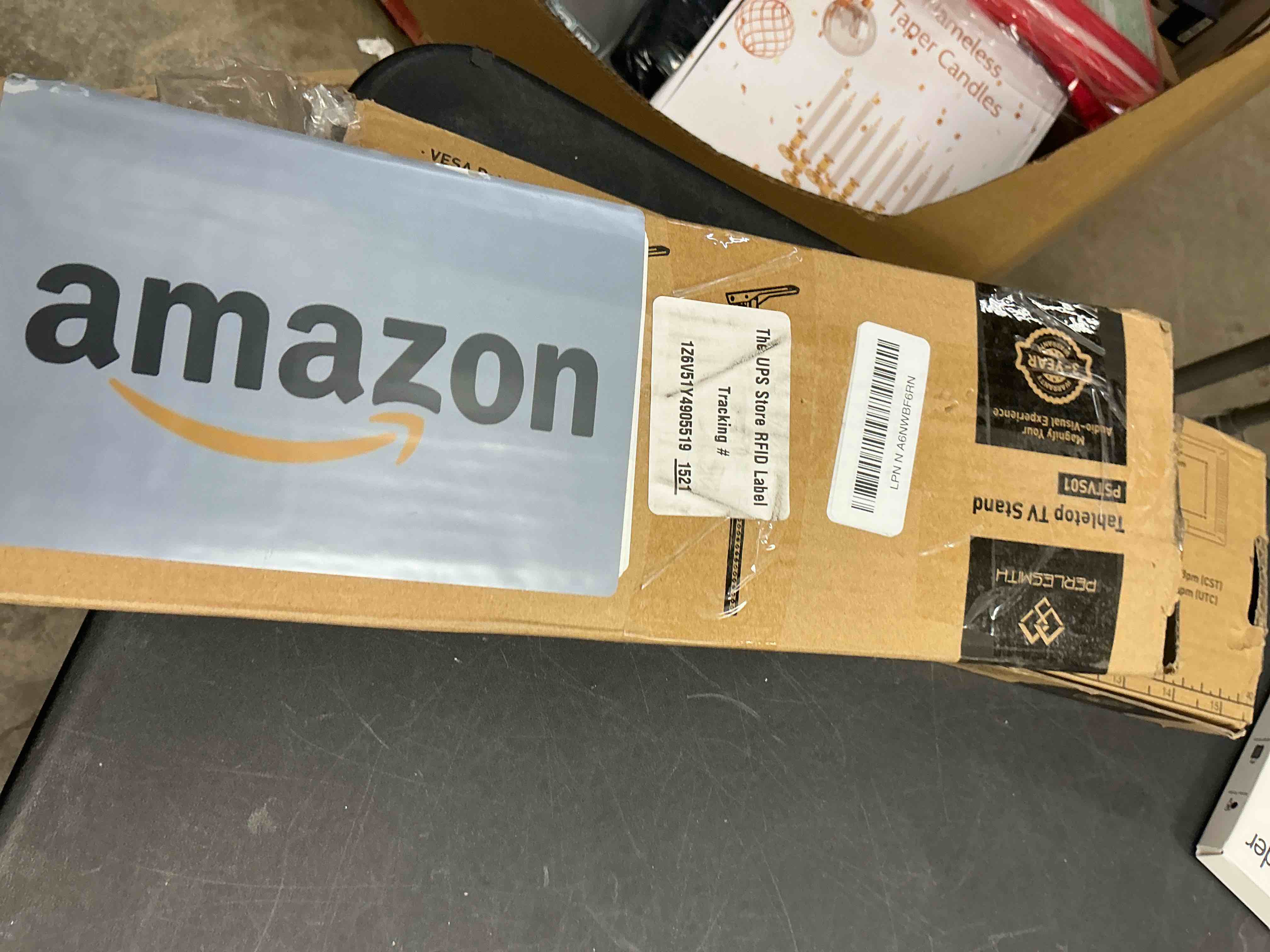 Condition photo showing Good Condition for PERLESMITH Universal TV Stand Mount for 20-75 Inch TVs, Height Adjustable Table Top TV Stand, Great Load-Bearing Replacement TV Legs with Steel Holds up to 110lbs, Max VESA 800 x 600mm PSTVS01