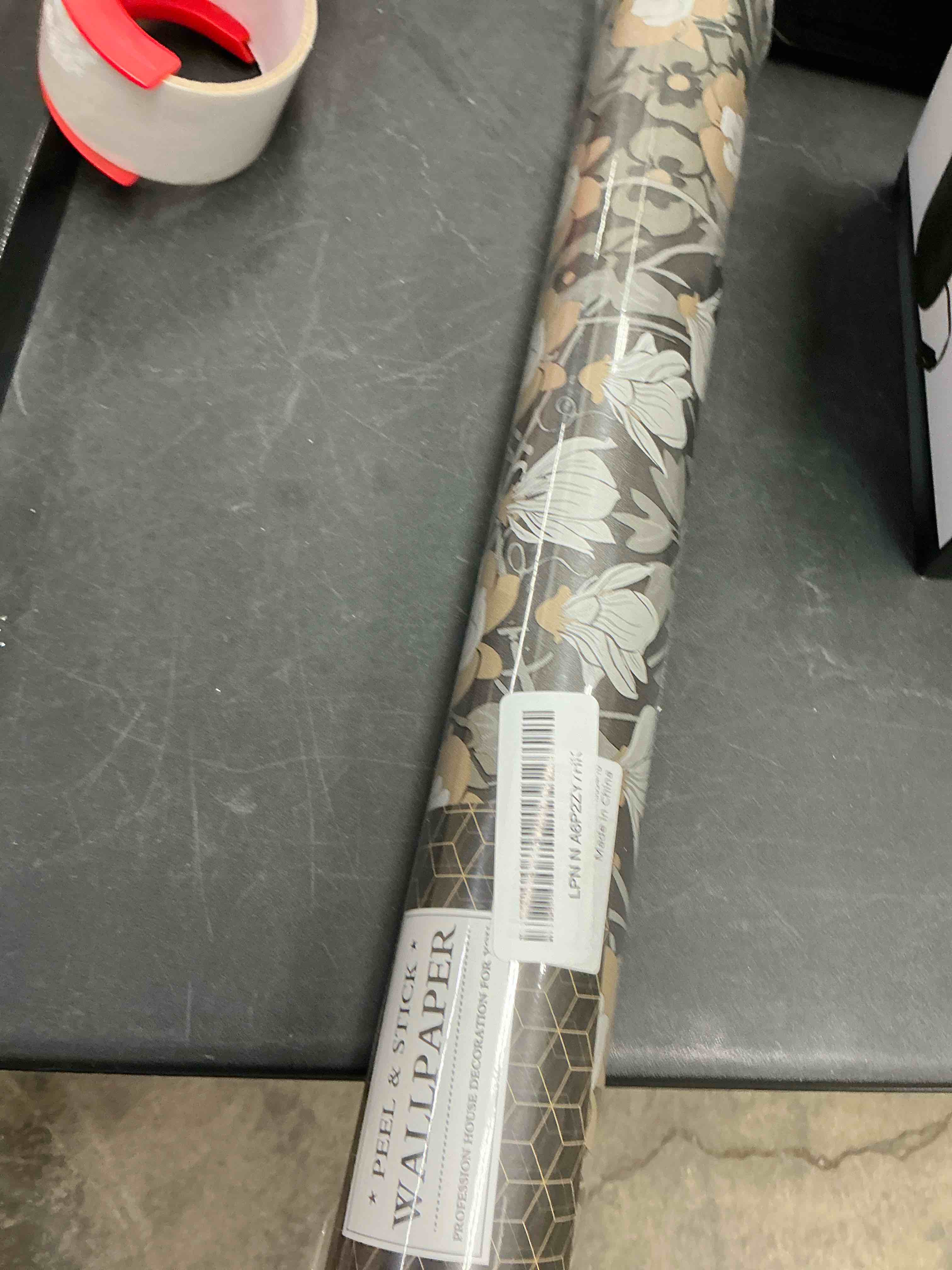 Condition photo showing New/Like New for Peel and Stick Wallpaper for Home Decoration Kitchen Black Flower Wall Wallpaper Removable Vinyl Self Adhesive Shelf Paper & Drawer Liner Roll House, Workshop & Office 17.3" x 394" TH8094-10 17.3" x 394" 10m