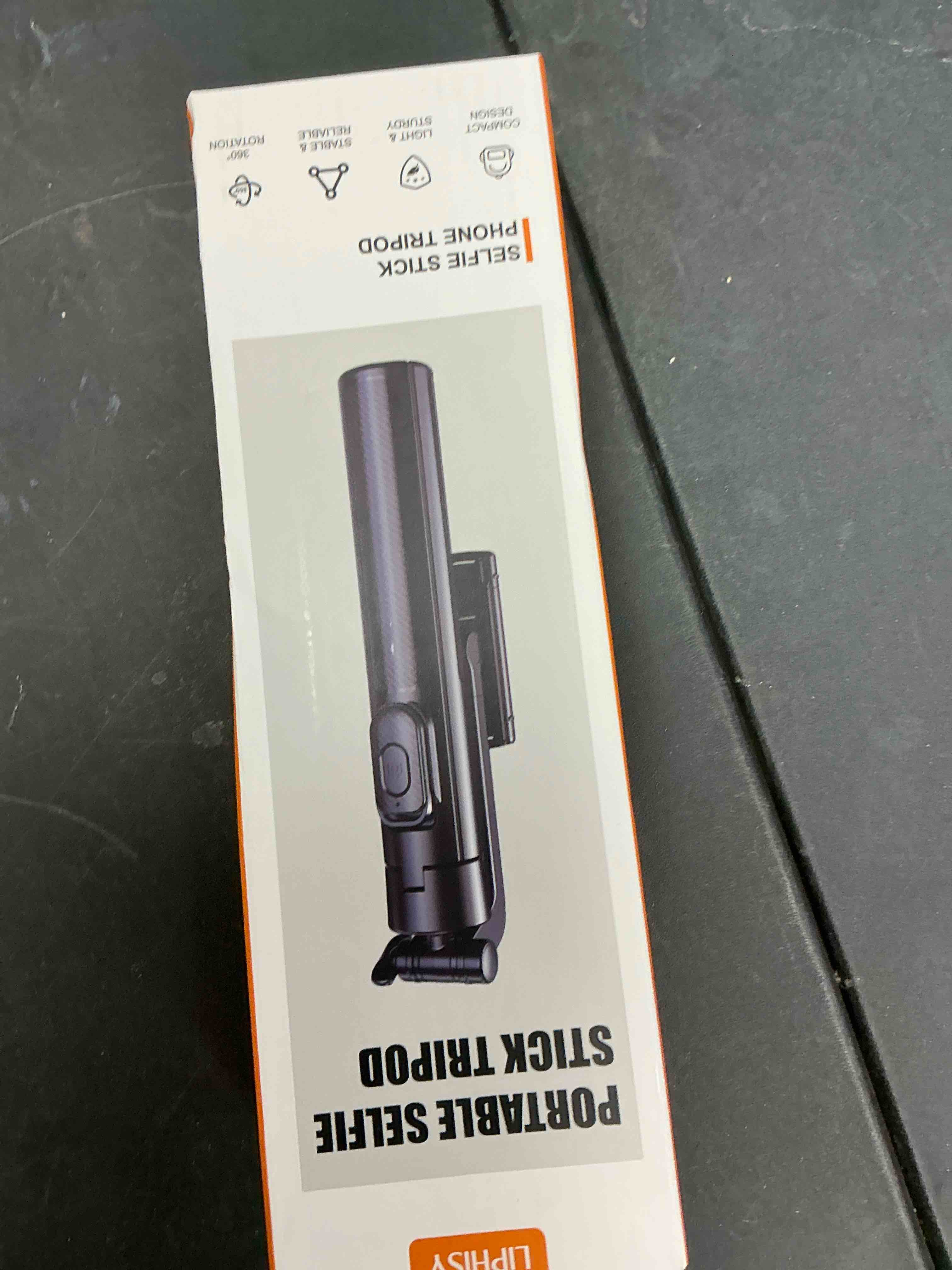 Condition photo showing Good Condition for Selfie Stick Travel Tripod for Cell Phone with Remote Control and Phone Holder, Extendable Selfie Stick for iPhone, iPhone Tripod for Video Recording, 50 Inch, Black 50 inch Black