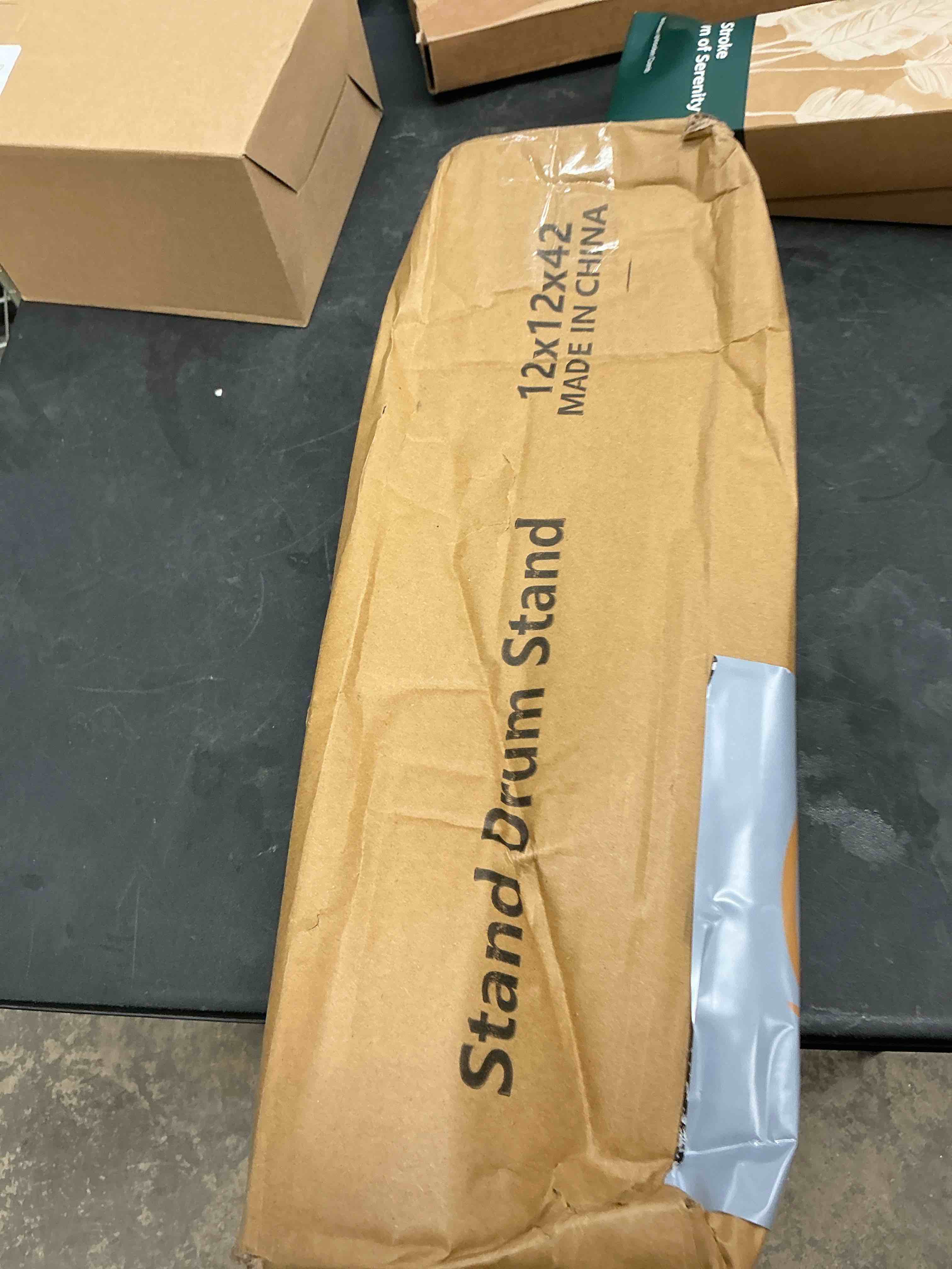 Condition photo showing Good Condition for Snare Drum Stand Snare Stand with Drumstick Holder and a Pair of 5A Drum Sticks Fit for 8 to 15 Inch Snare Drum and Practice Pad, Adjustable Height 15.8 to 22.8 Inches for Drum Beginners Normal