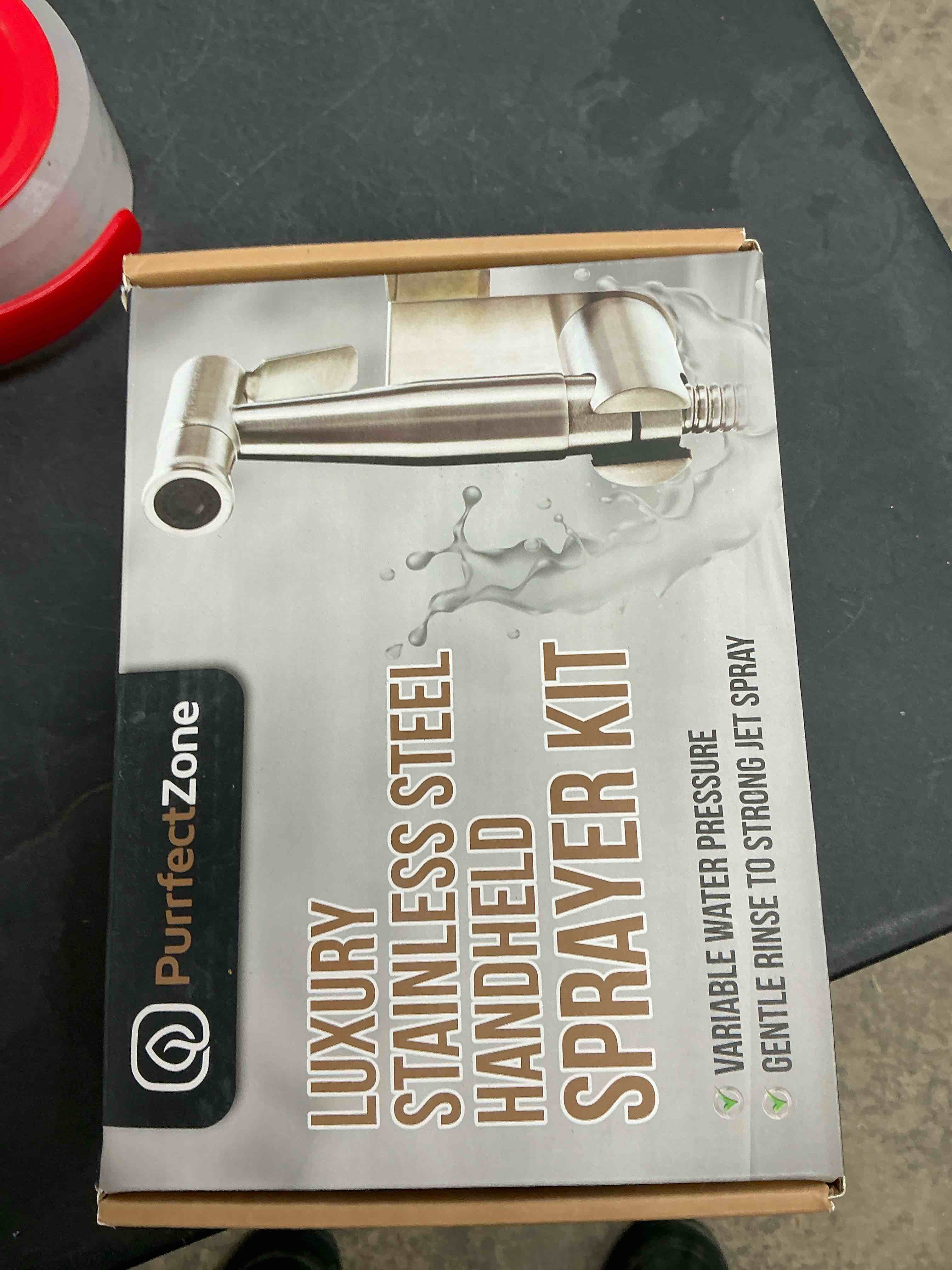 Condition photo showing Good Condition for Purrfectzone Bidet Sprayer for Toilet, Handheld Sprayer Kit, Cloth Diaper Sprayer Set - Easy to Install - Stainless Steel 1 Stainless Steel