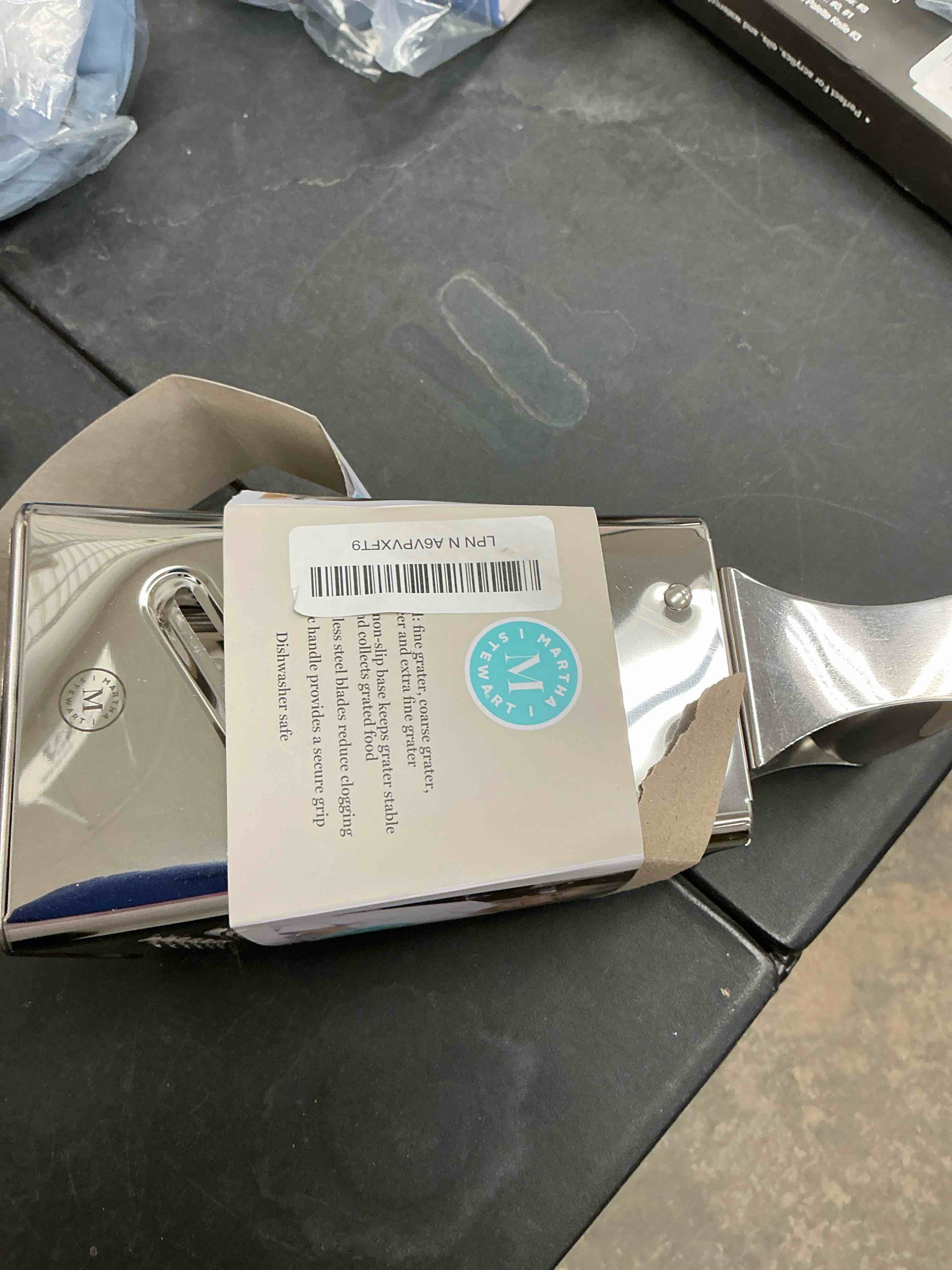 Condition photo showing Good Condition for Martha Stewart Sprucedale 9.5-Inch Stainless Steel 4-Sided Box Grater – Durable Kitchen Cheese and Food Grater with Multiple Grating Surfaces