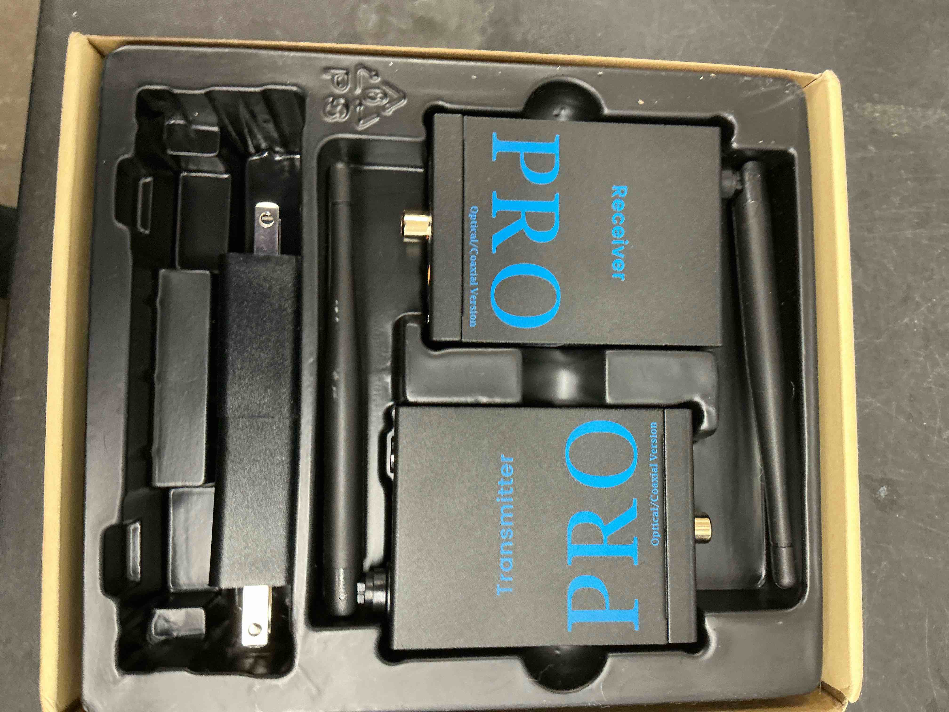 Condition photo showing Good Condition for 1Mii 2.4GHz Wireless Audio Transmitter and Receiver, HiFi Audio, 20ms Low Latency, 320ft Long Range Wireless Kit for Speaker/Stereo/Soundbar,Optical/Coaxial/3.5mm(RCA) Ports.