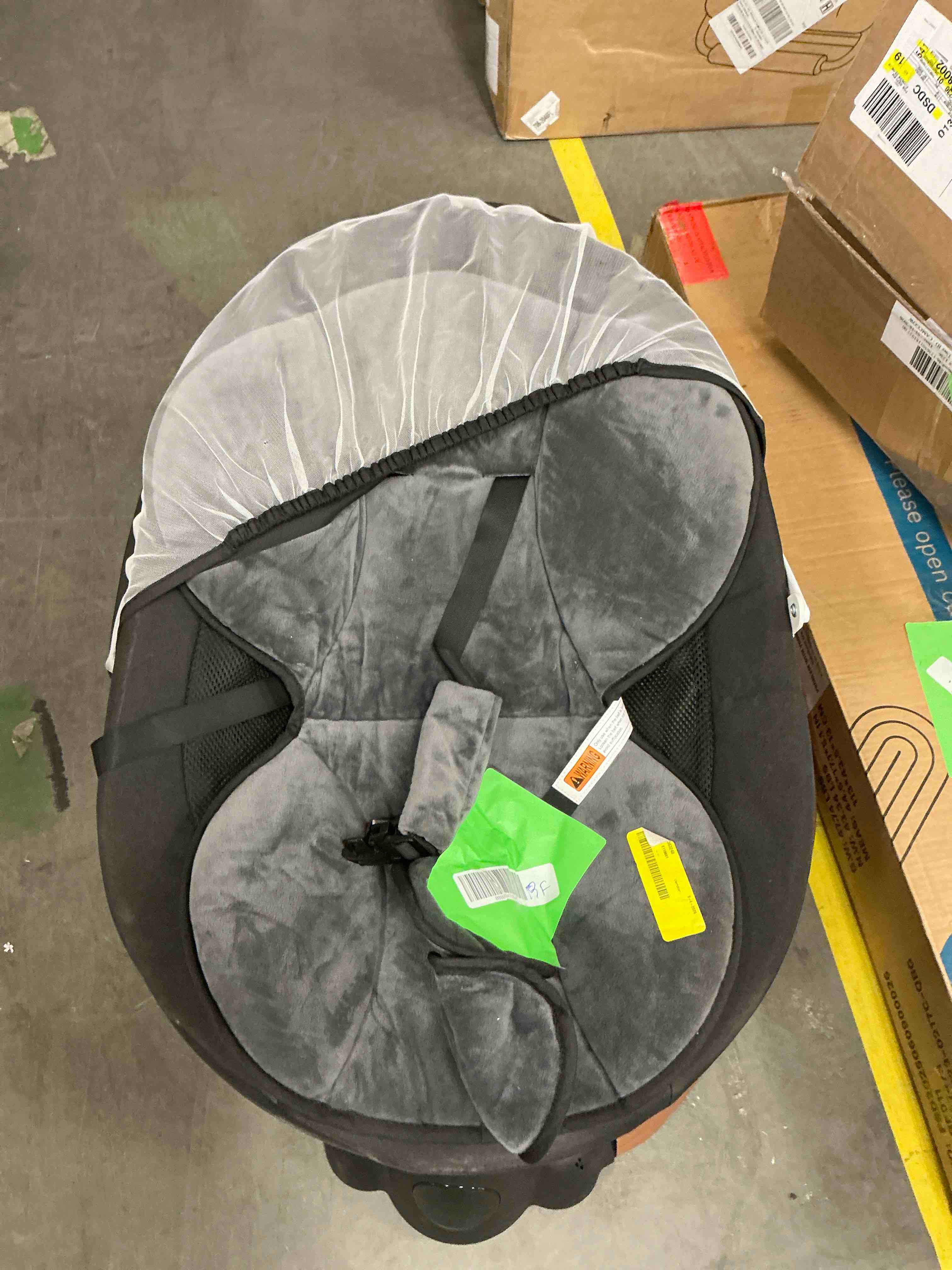 Condition photo showing As Is for Babyeap Baby Swing for Infants - Smart Electric Swing with Bluetooth Control 5-point Harness,5 Sway Speed,10 Lullabies(Black)