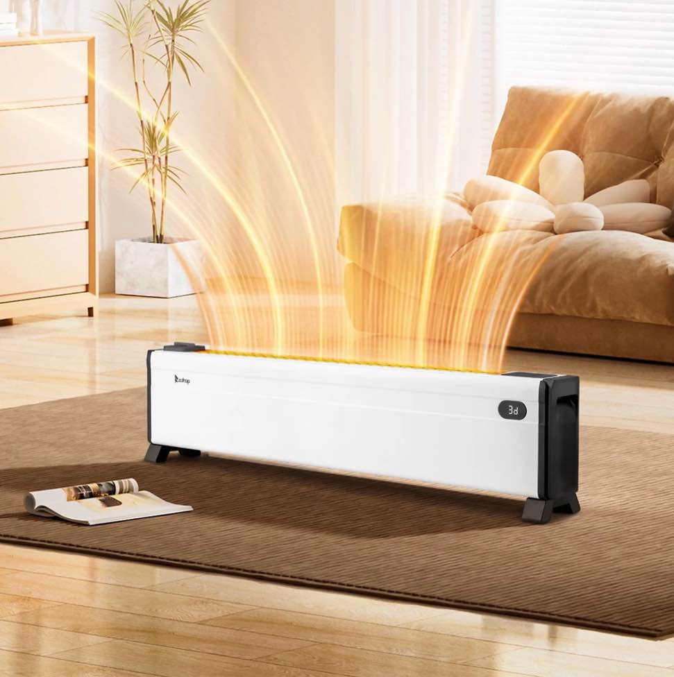 Ktaxon 32  Baseboard Heater  1500W Electric Baseboard Space Heater with 3 Heat Settings  Remote Control  Built-in Humidifier  12H Timer  Tip-Over Switch  for Indoor Bedroom Office Home  White
