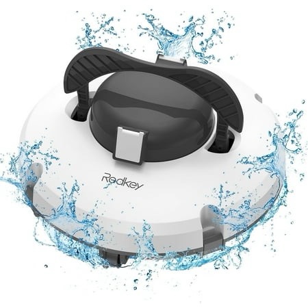 Redkey S100 Cordless Robotic Pool Cleaner 5200mAh 130-Min Runtime Pool Robot up to 1100 Sq.ft