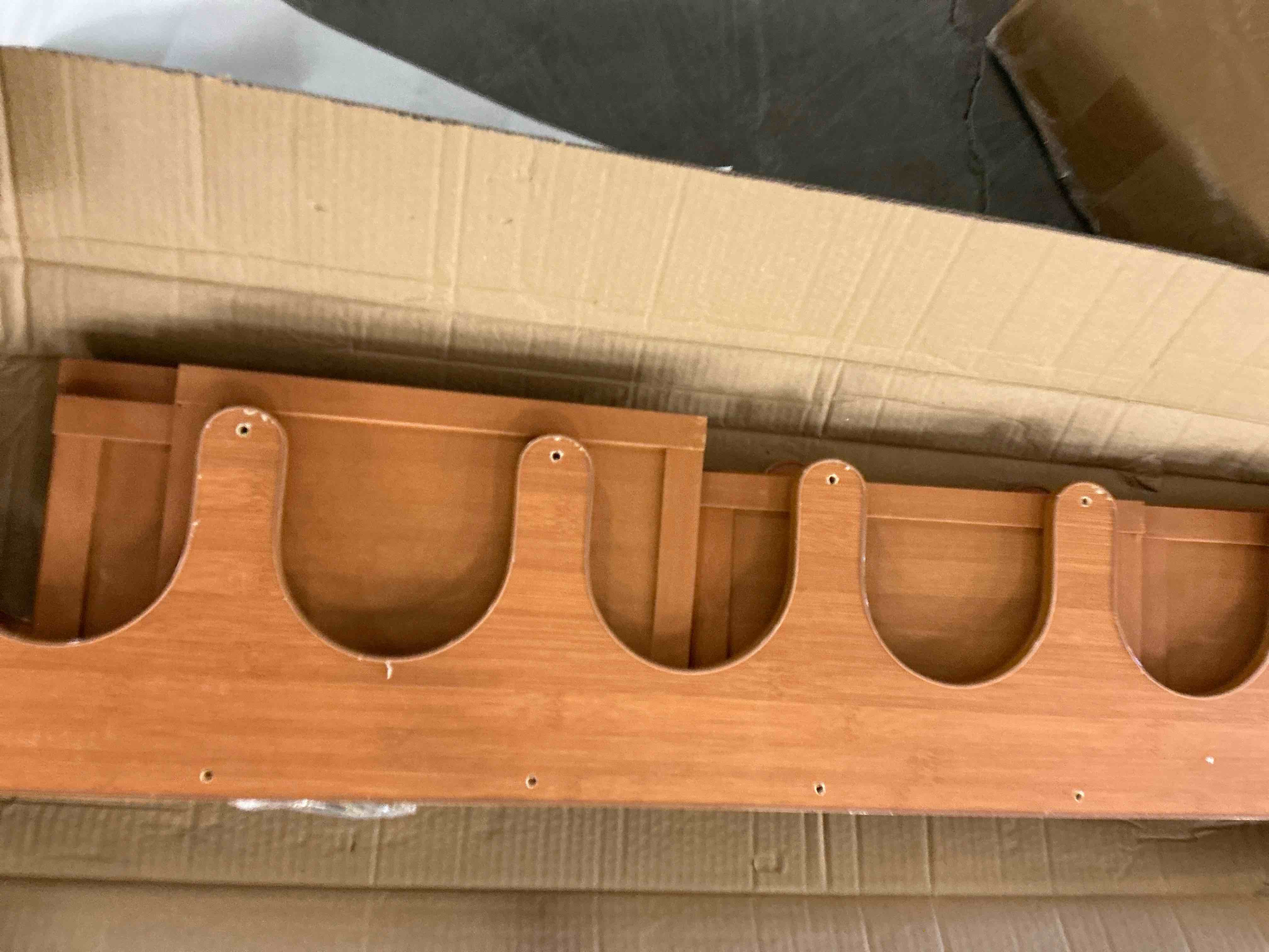 Condition photo showing Good Condition for sdowens 7-Tier Vertical Shoe Rack, Bamboo Free Standing Shoe Rack Shelf, Shoe Storage Stand, Entryway Shoe Tower, Vertical Shoe Organizer for Narrow Closet,...