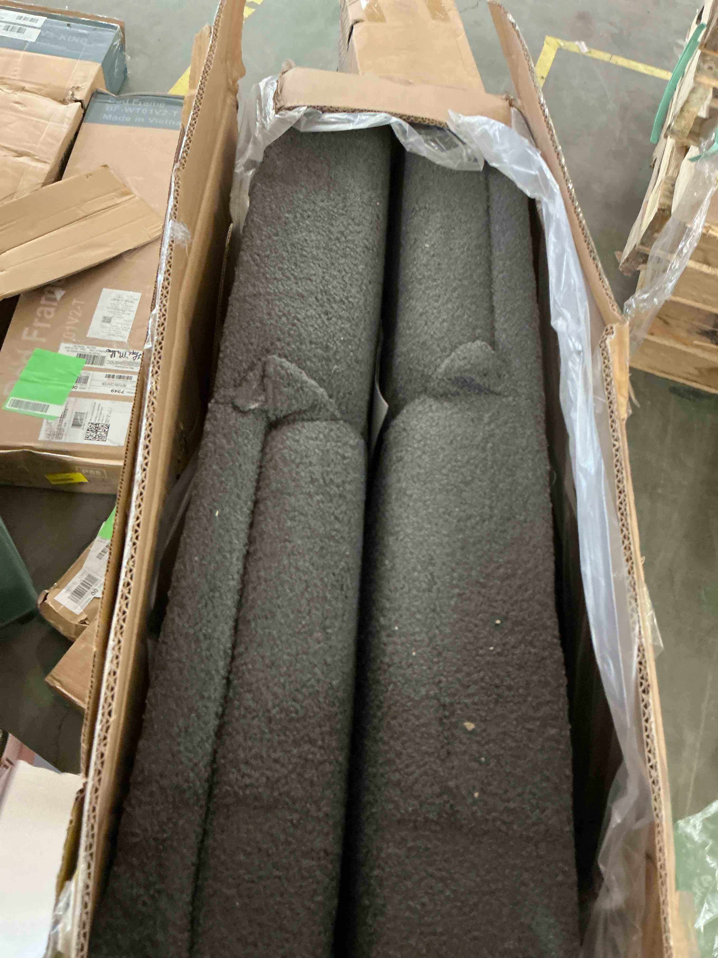 Condition photo showing Good Condition for Patbrela Futon Sofa Bed, 4 in 1 Convertible Sofa with Adjustable Backrest, 71" Teddy Plush Fabric Loveseat Sleeper Couch for Living Room, Apartment, Office, Gray